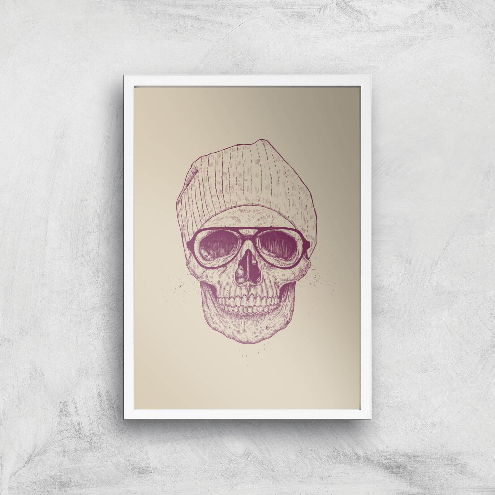 Balazs Solti Skull Art Print - A2 - White Frame
