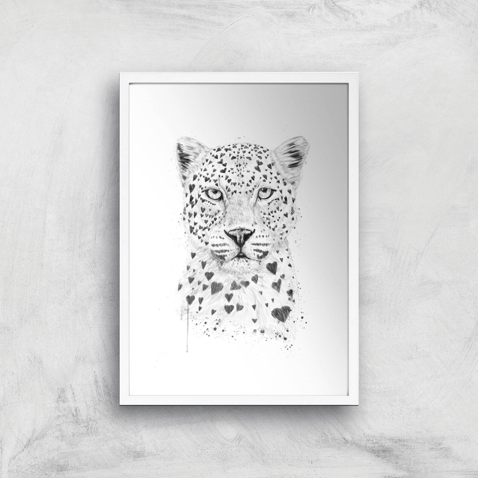 Balazs Solti Love Hearts Art Print - A2 - White Frame