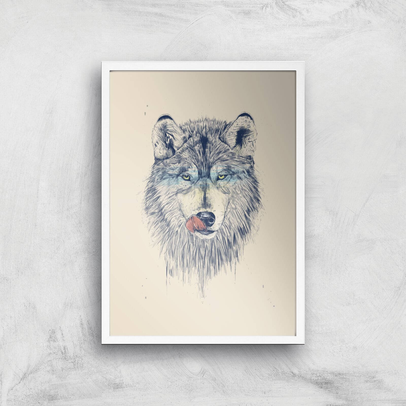 Balazs Solti Wolf Eyes Art Print - A2 - White Frame