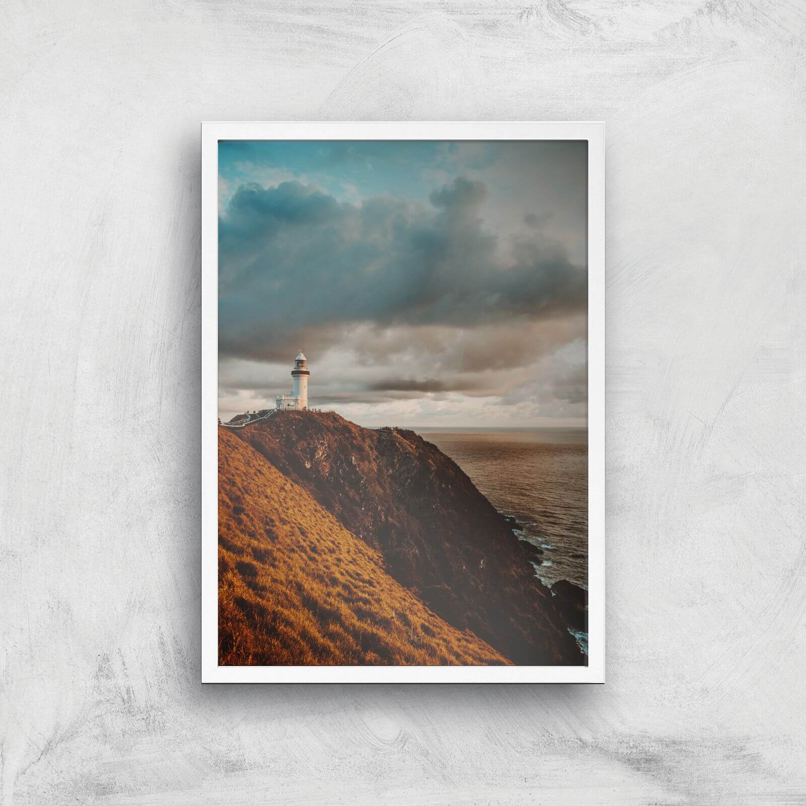 Liam Burleigh Lighthouse Art Print - A2 - White Frame