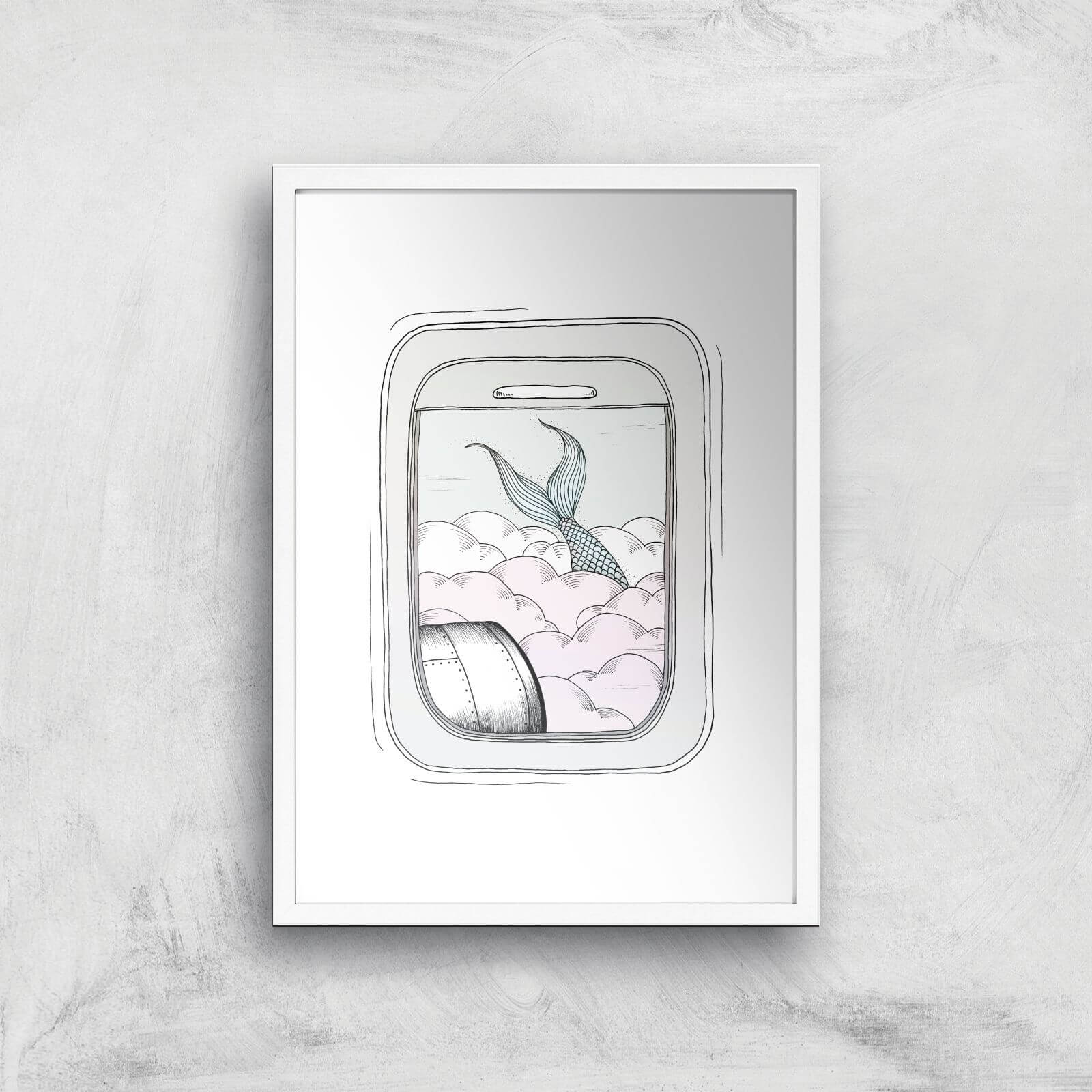 Window Seat Art Print - A2 - White Frame