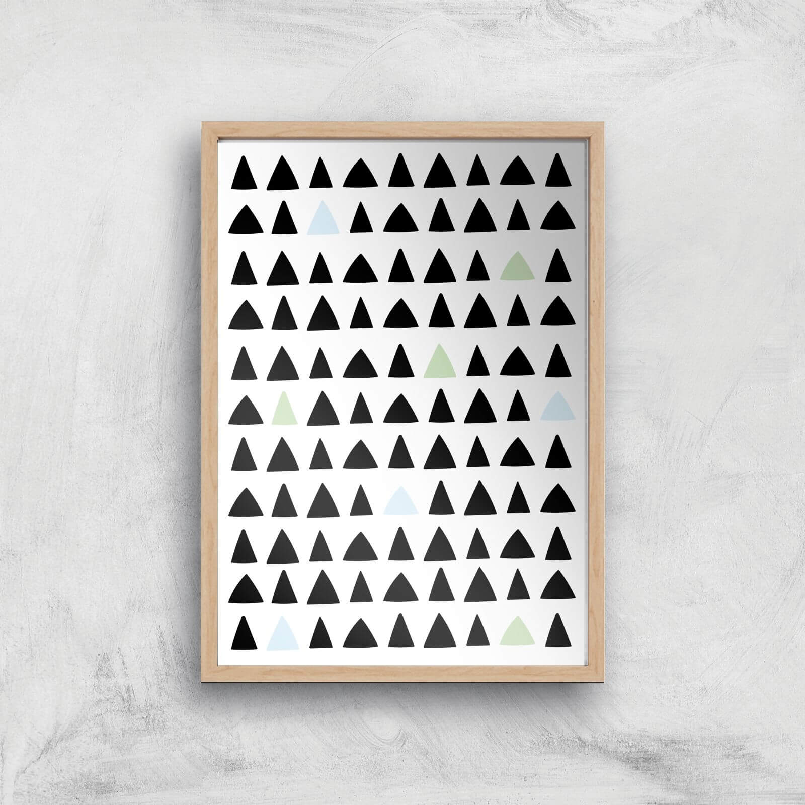 Triangles Art Print - A2 - Wood Frame