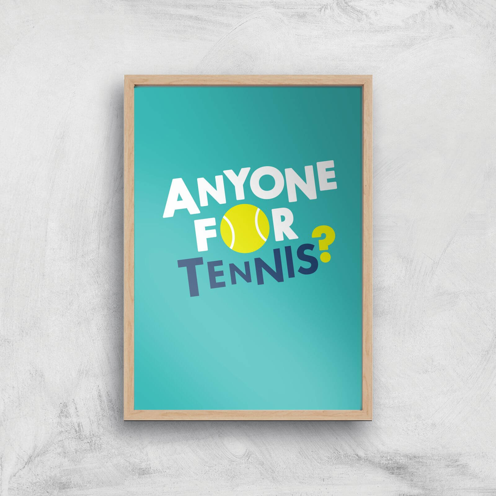 Anyone For Tennis Art Print - A2 - Wood Frame