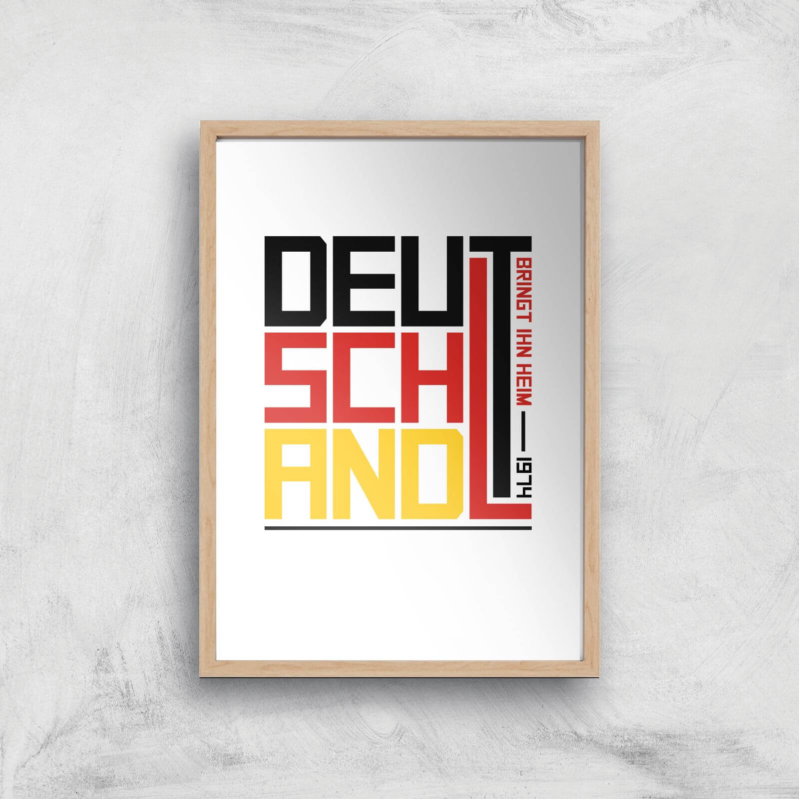 Deutschland Art Print - A2 - Wood Frame