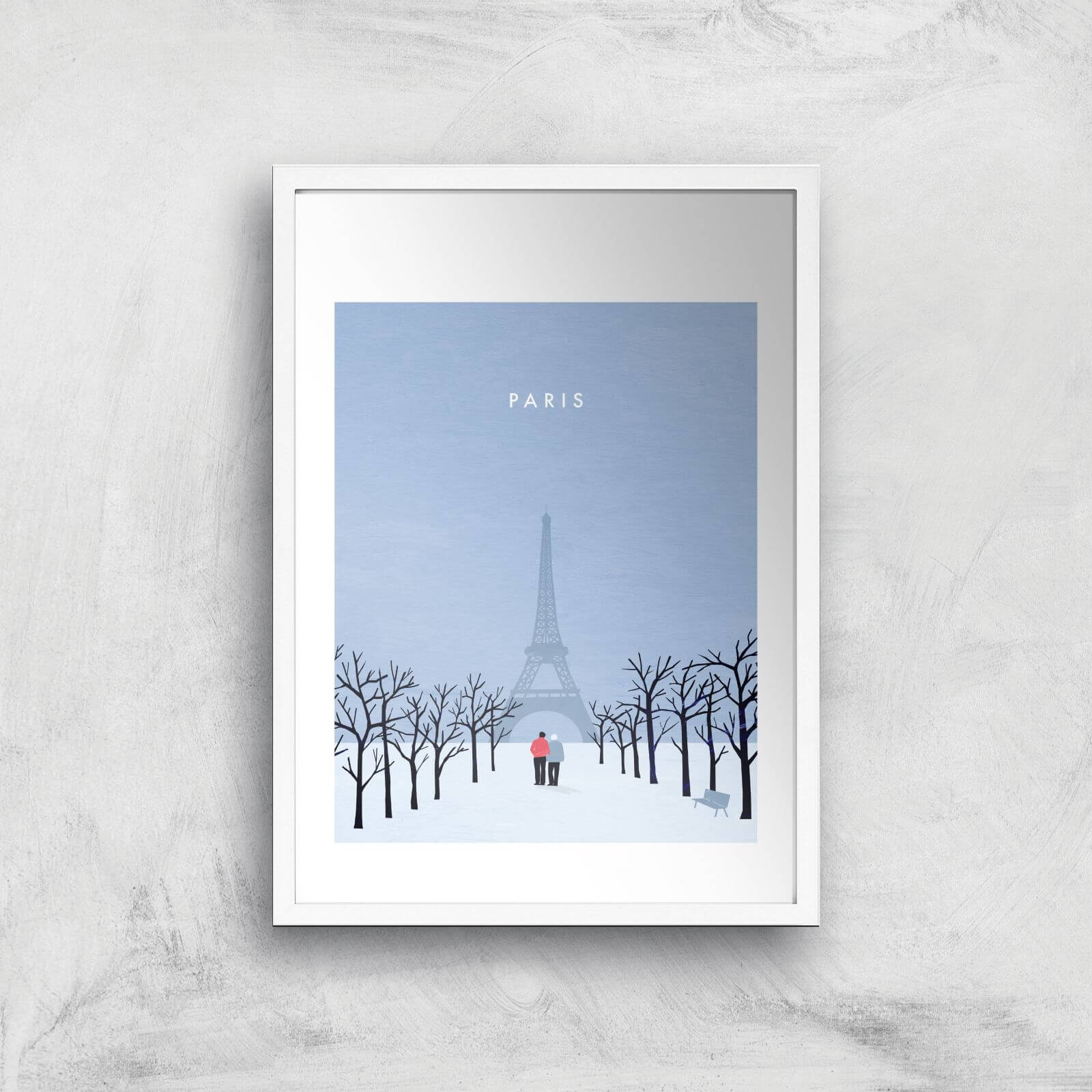 Paris Art Print - A2 - White Frame