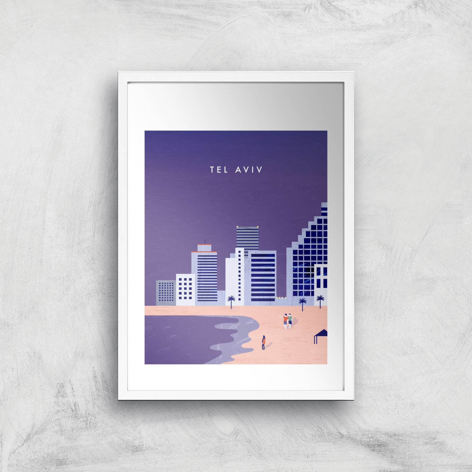 Tel Aviv Art Print - A2 - White Frame