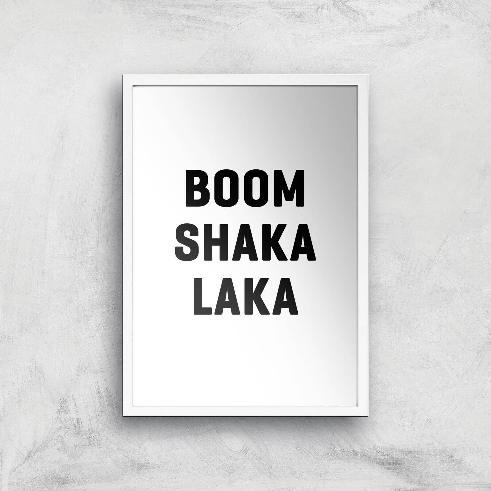 PlanetA444 Boom Shaka Laka Art Print - A2 - White Frame