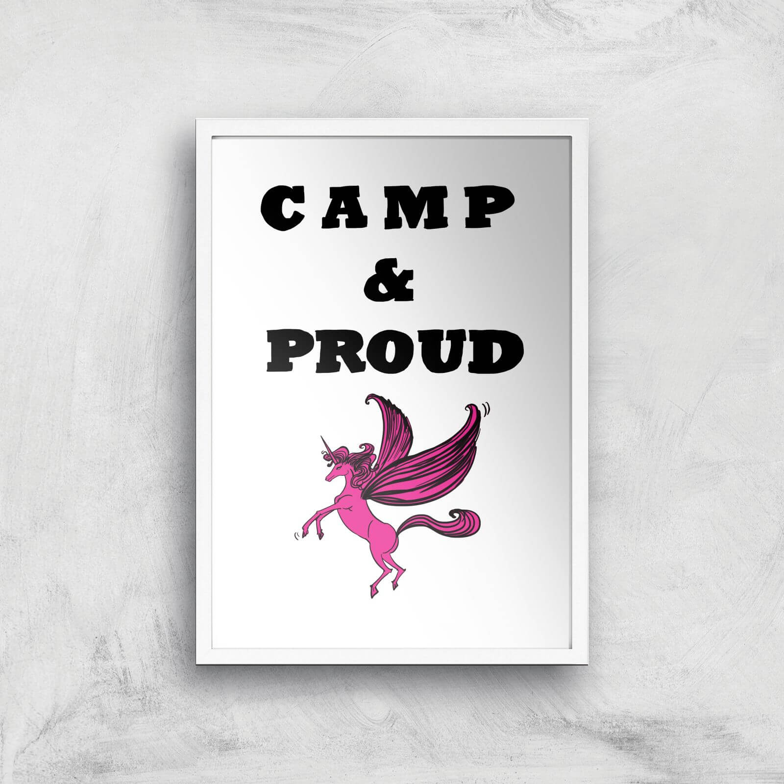 Rock On Ruby Camp & Proud Art Print - A2 - White Frame