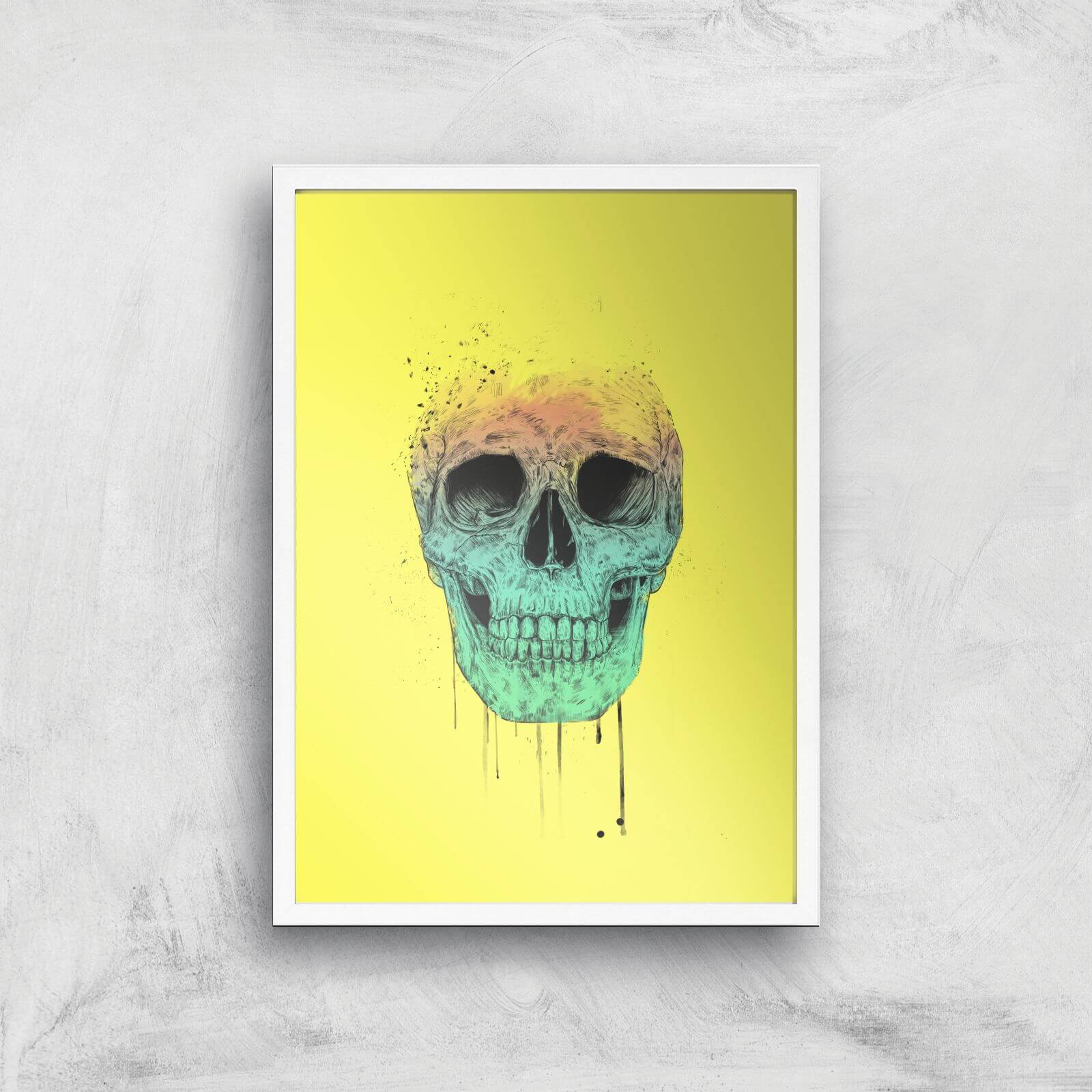 Balazs Solti Skull Art Print - A2 - White Frame