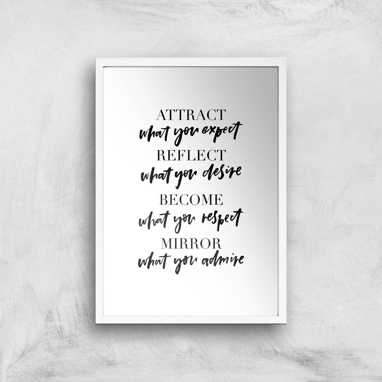 PlanetA444 Attract What You Expect Art Print - A2 - White Frame