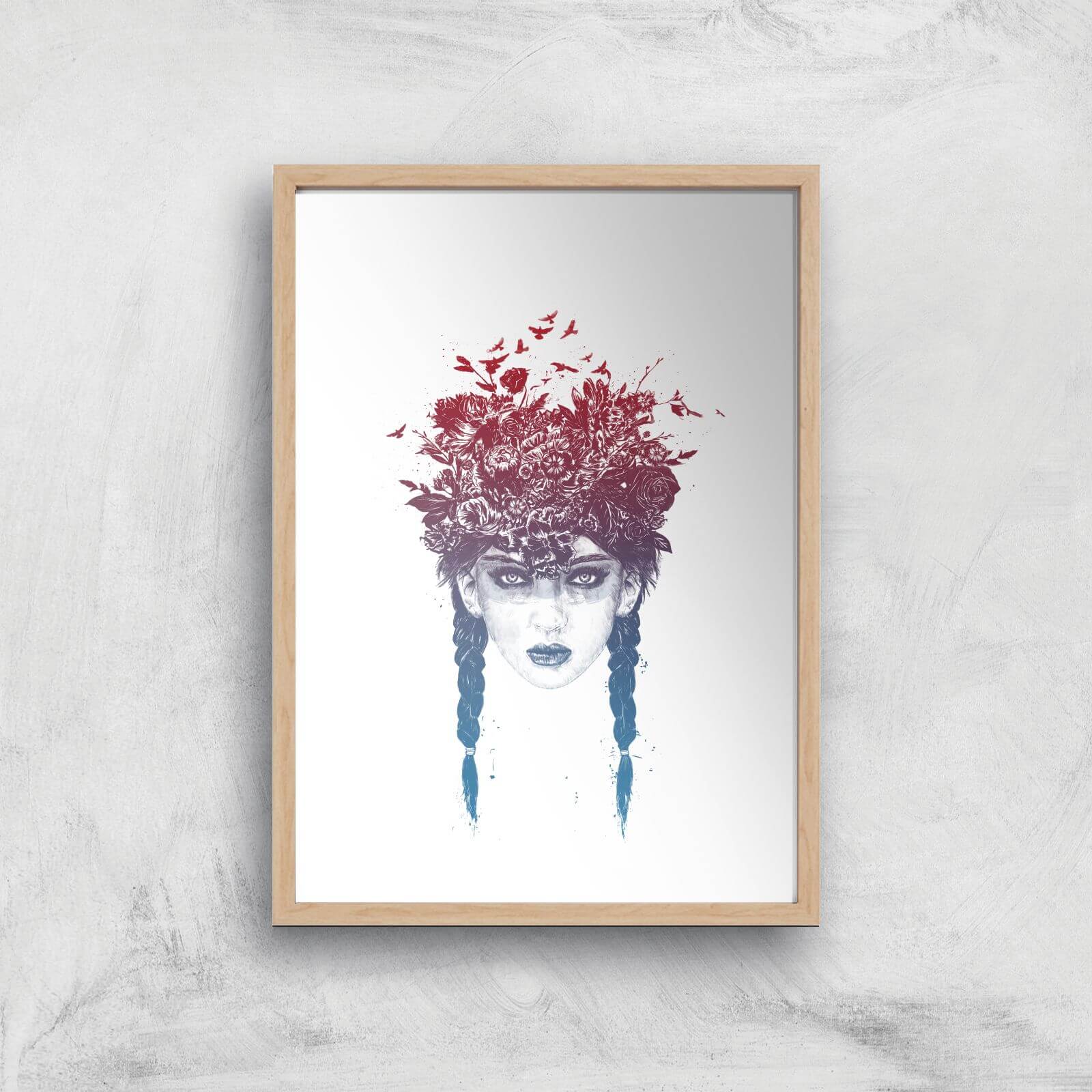 Balazs Solti Native Girl Art Print - A2 - Wood Frame