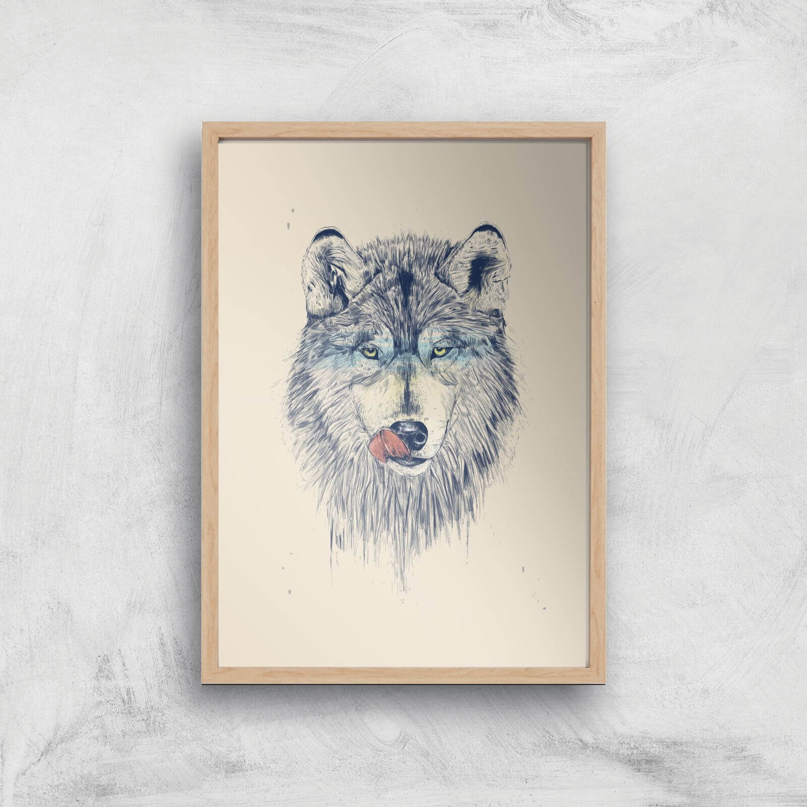 Balazs Solti Wolf Eyes Art Print - A2 - Wood Frame