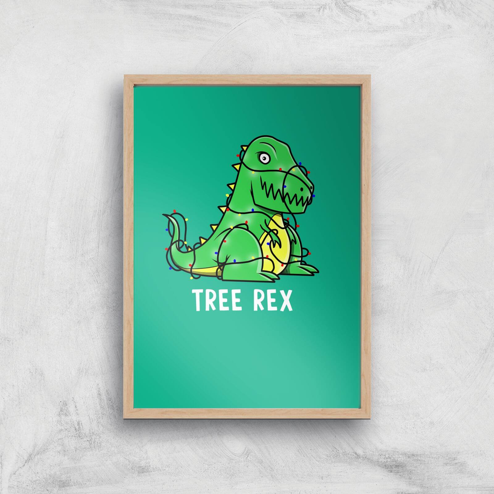 Tree Rex Art Print - A2 - Wood Frame