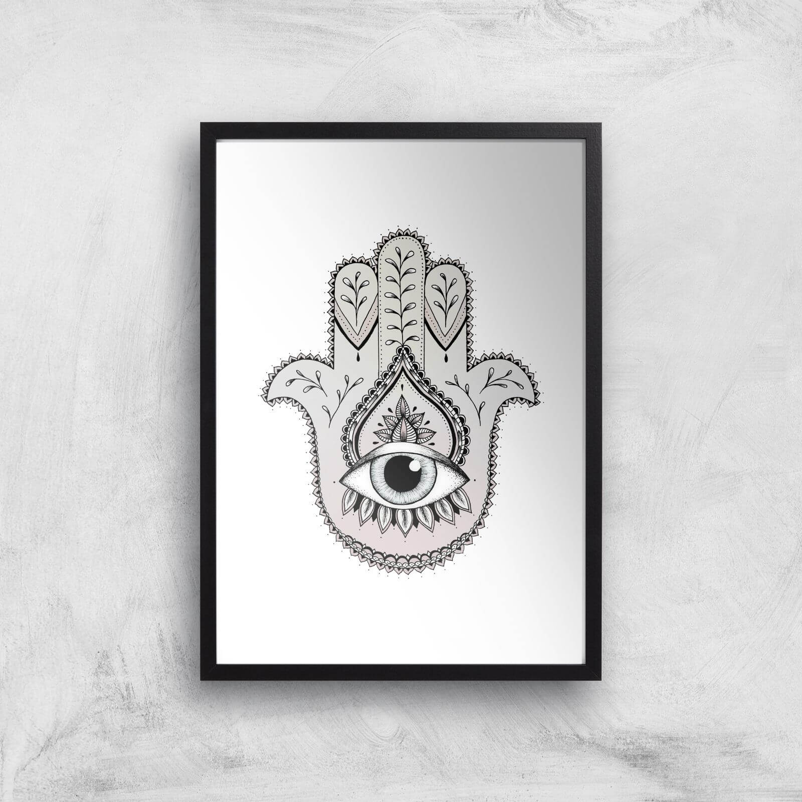 Hamsa Hand Art Print - A3 - Black Frame