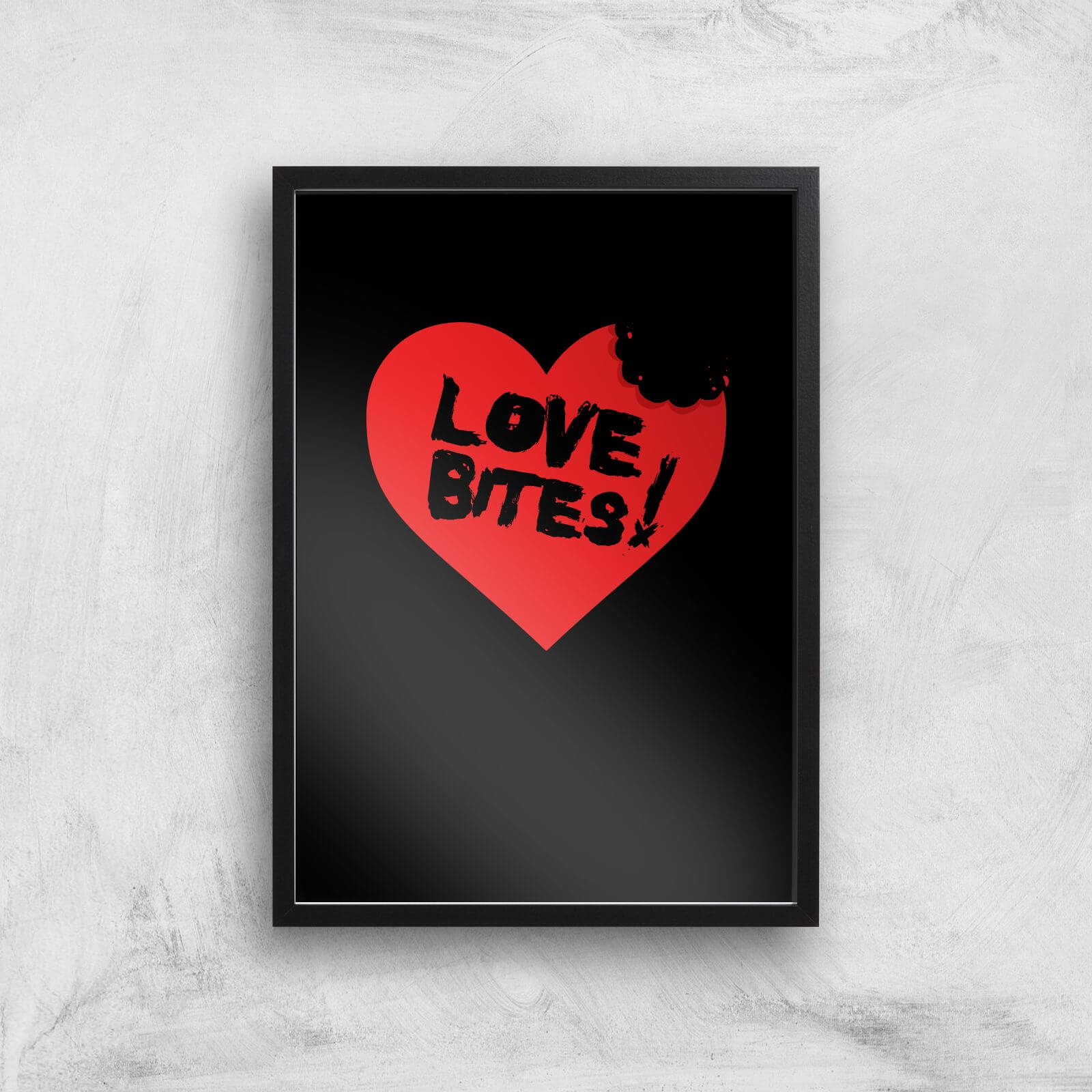 Love Bites Art Print - A3 - Black Frame