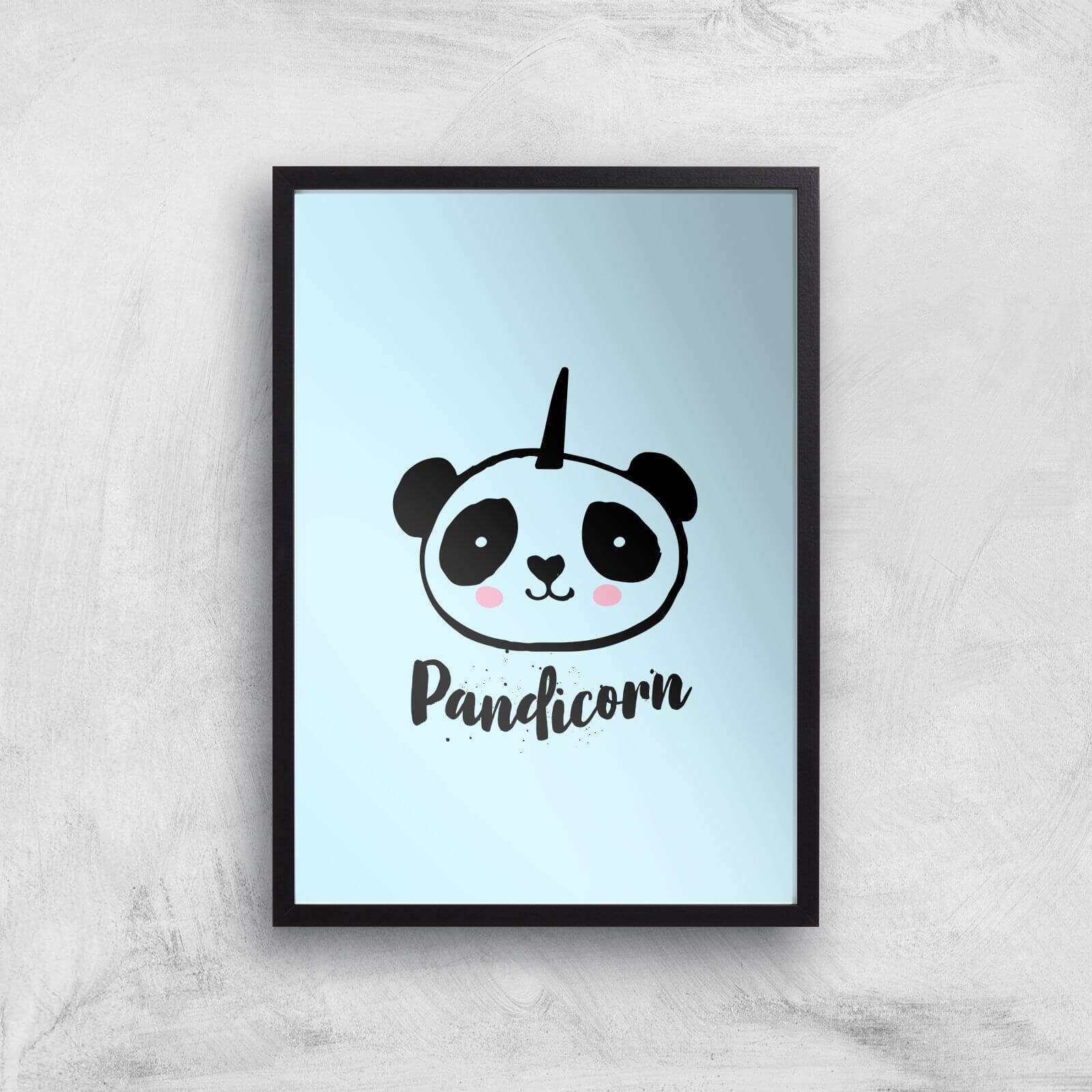 Pandicorn Art Print - A3 - Black Frame