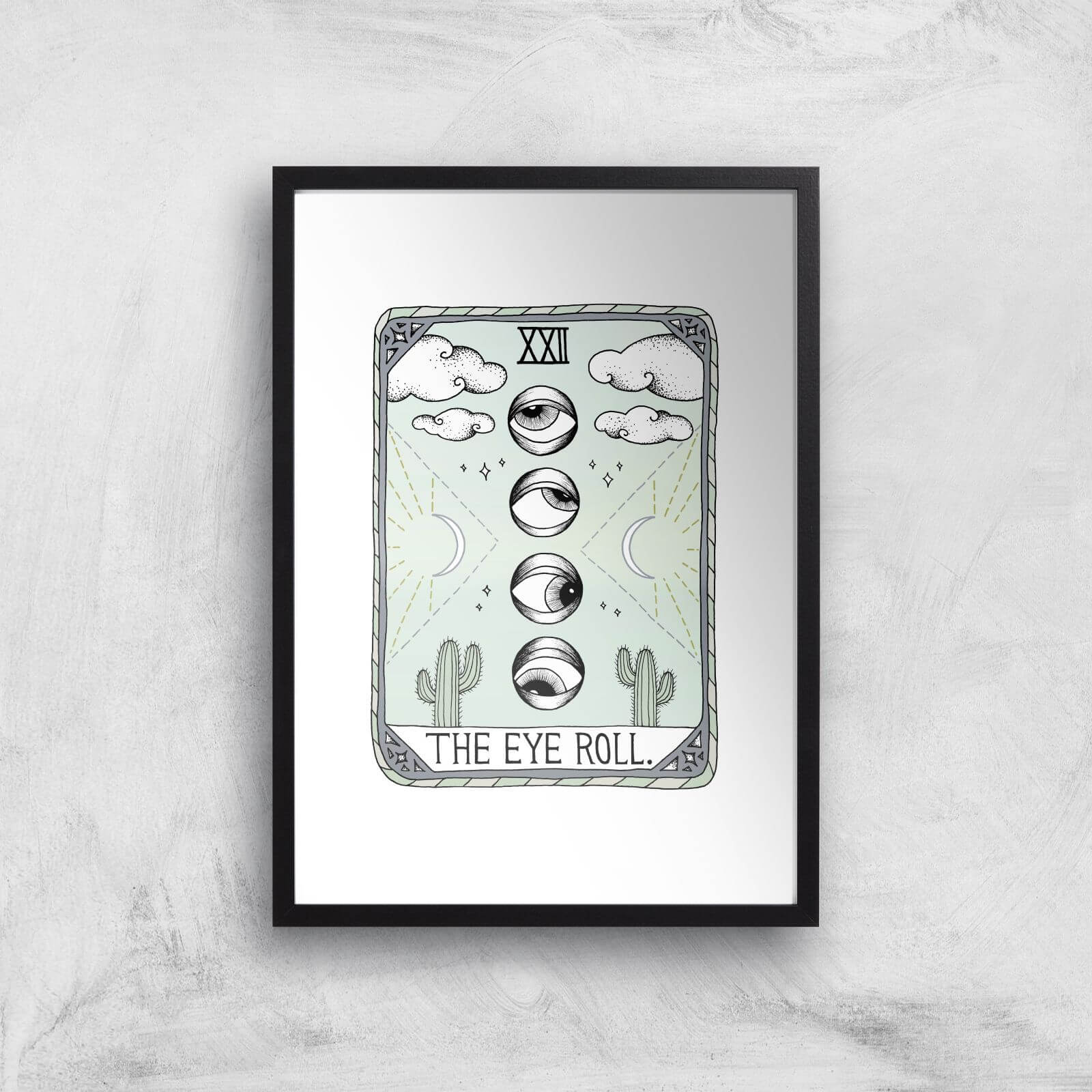 The Eyeroll Art Print - A3 - Black Frame