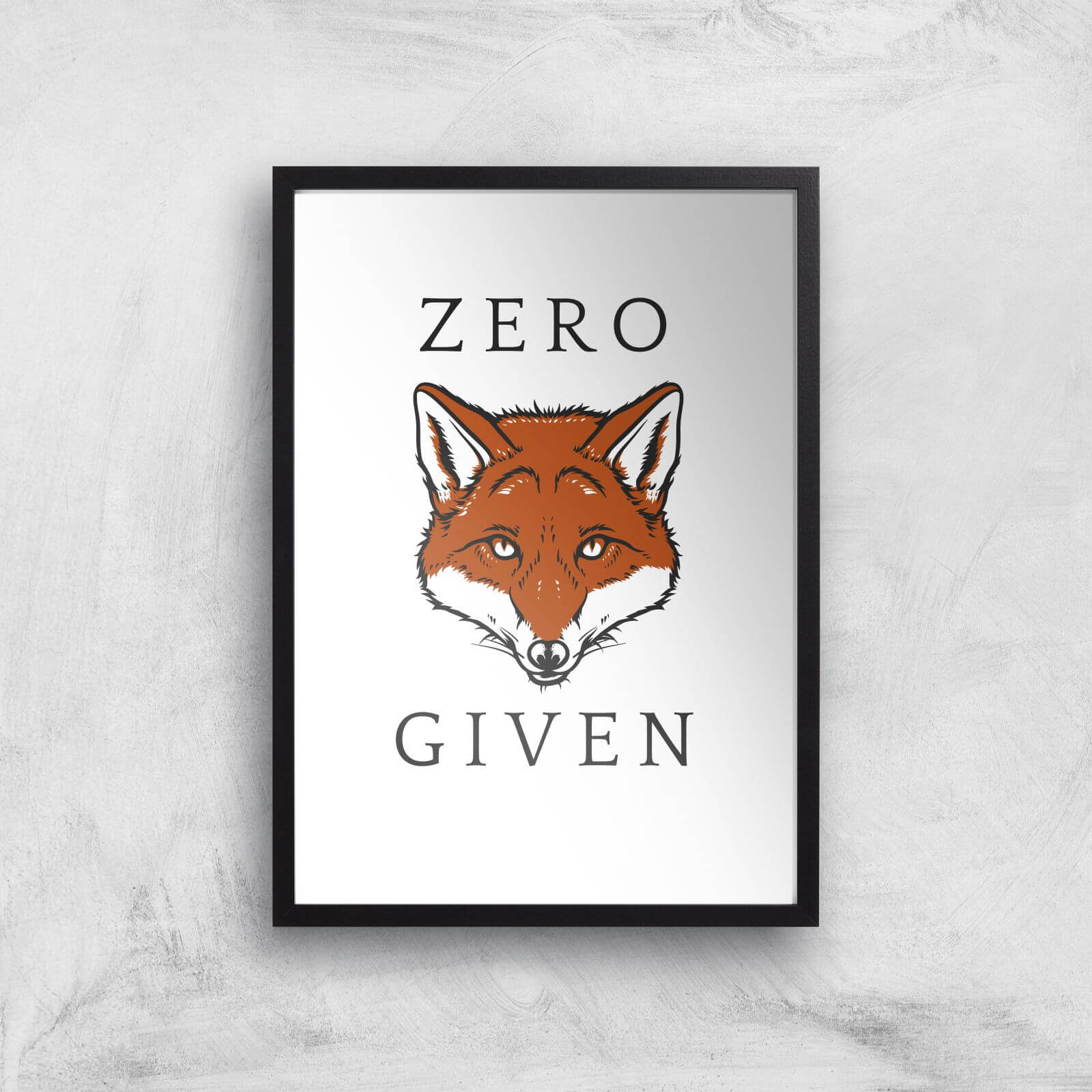 Zero Fox Given Art Print - A3 - Black Frame