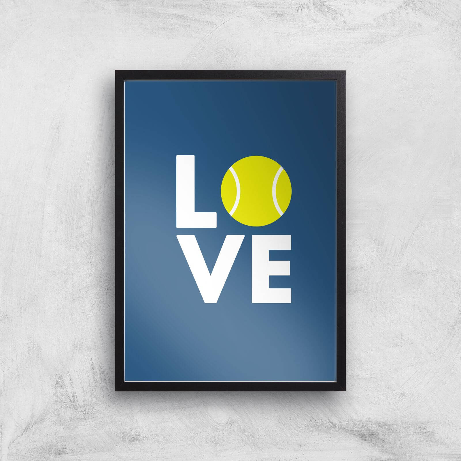 Love Tennis Art Print - A3 - Black Frame