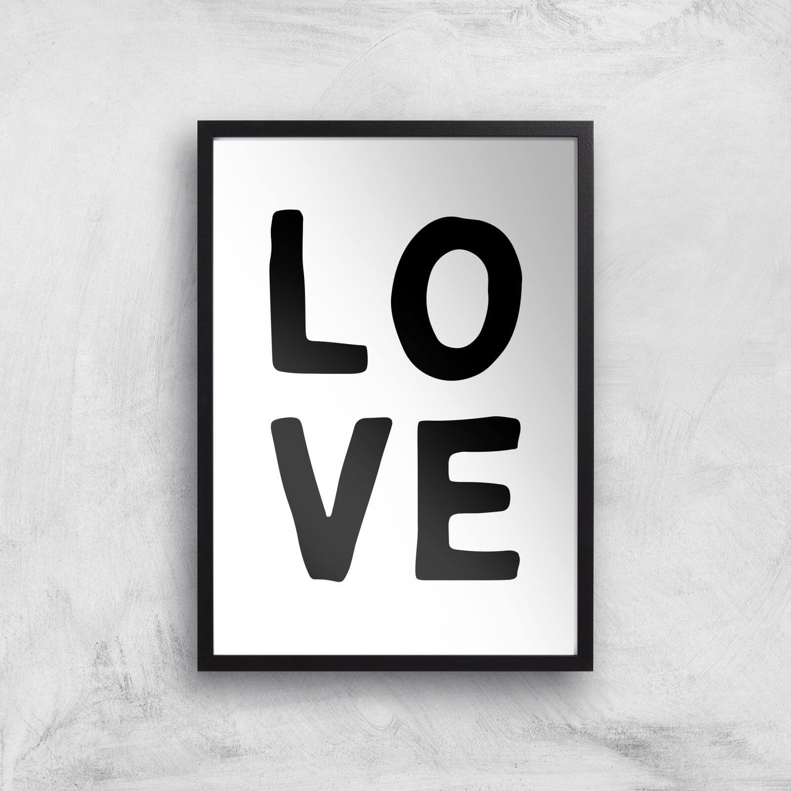 Love Art Print - A3 - Black Frame