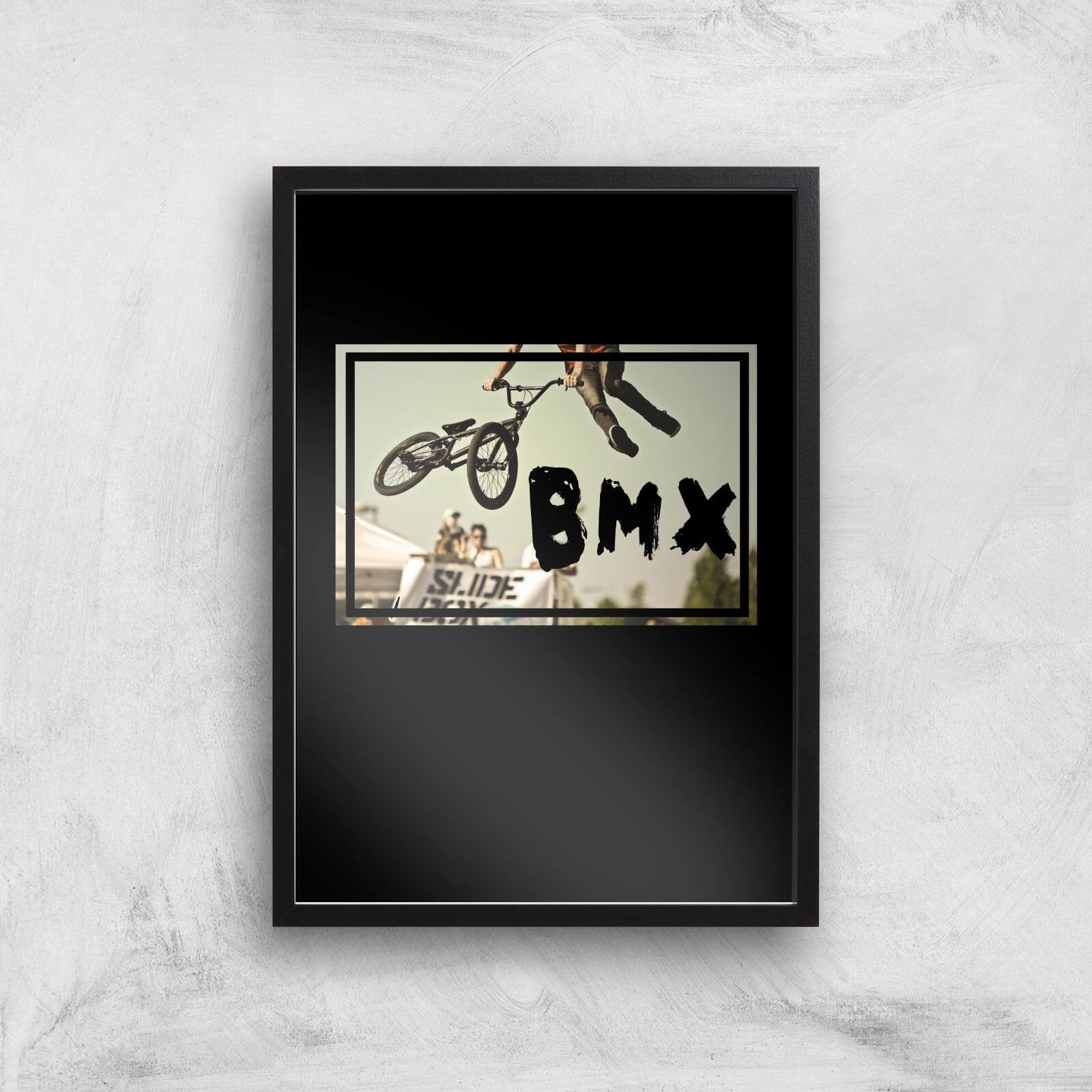 BMX Jump Art Print - A3 - Black Frame