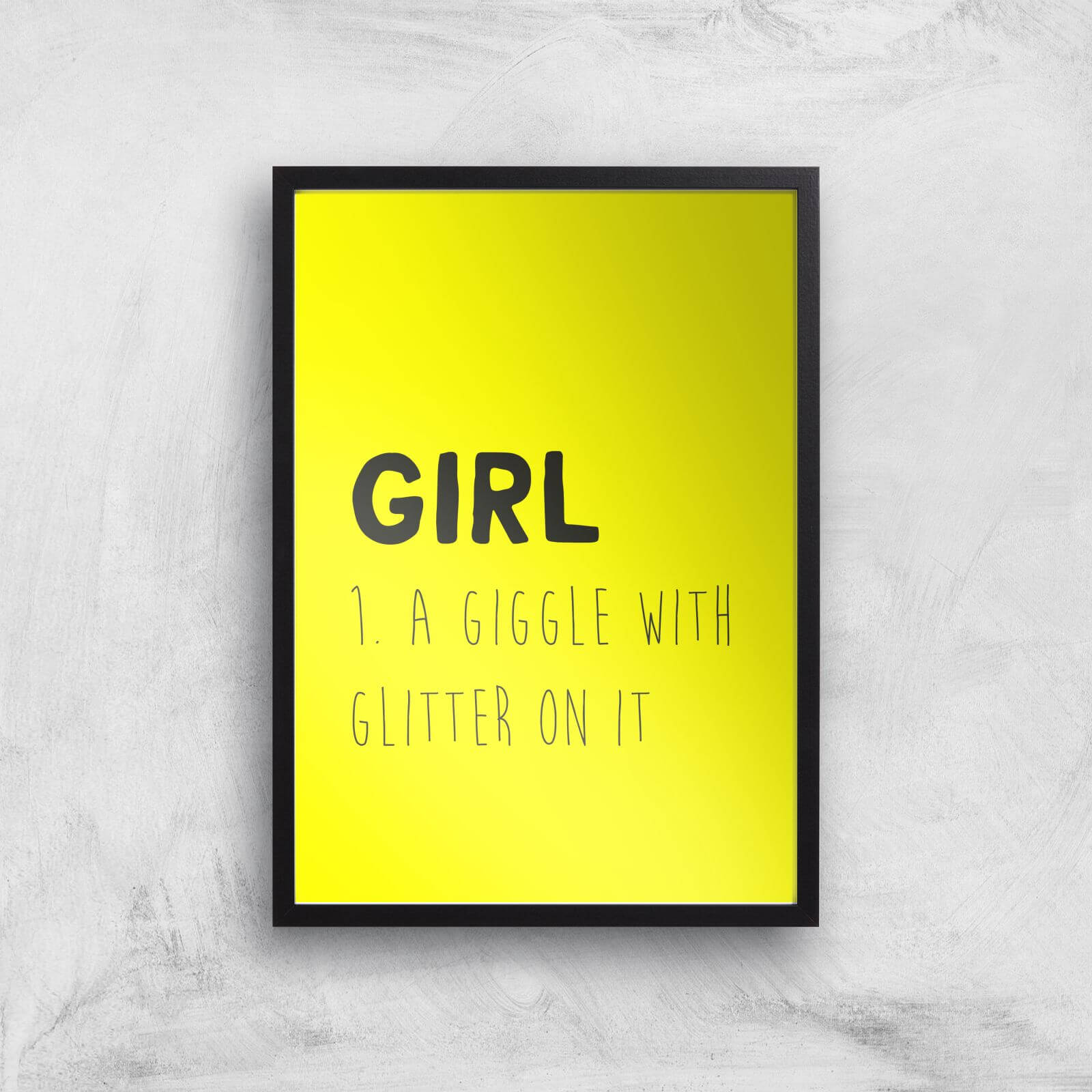 Girl Definition Art Print - A3 - Black Frame