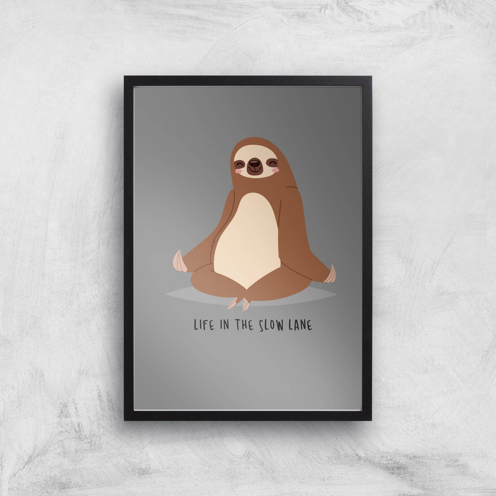 Life In The Slow Lane Art Print - A3 - Black Frame