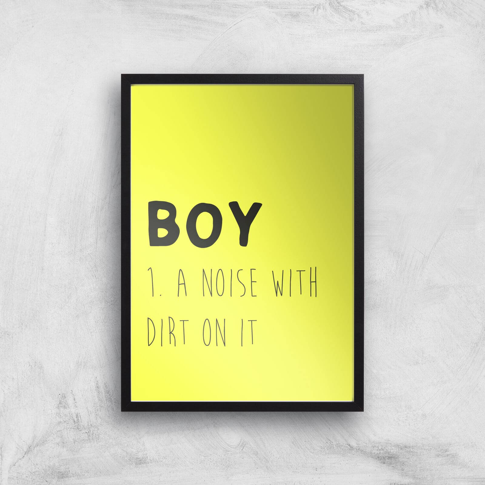 Boy Definition Art Print - A3 - Black Frame