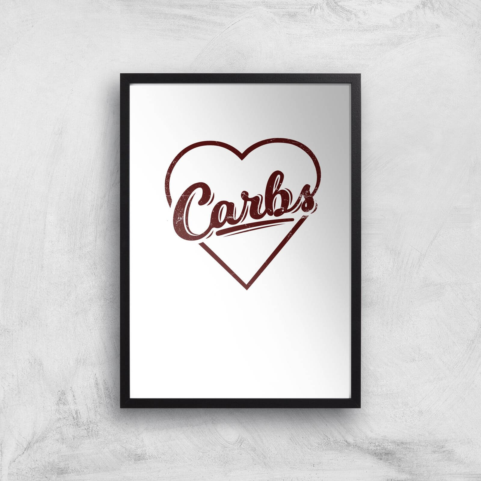 Love Carbs Art Print - A3 - Black Frame