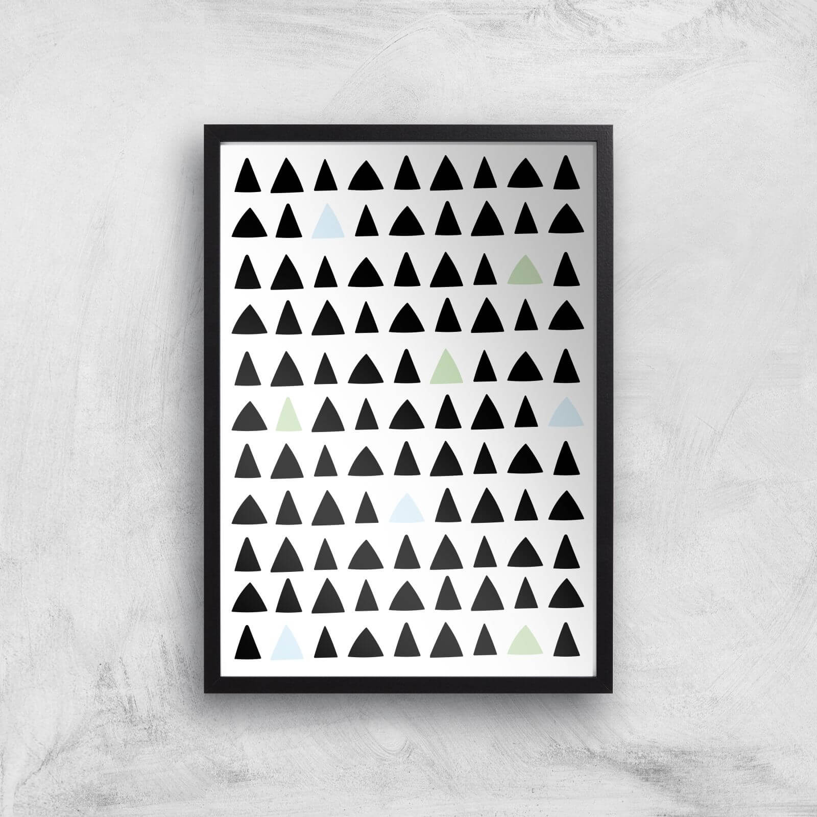 Triangles Art Print - A3 - Black Frame