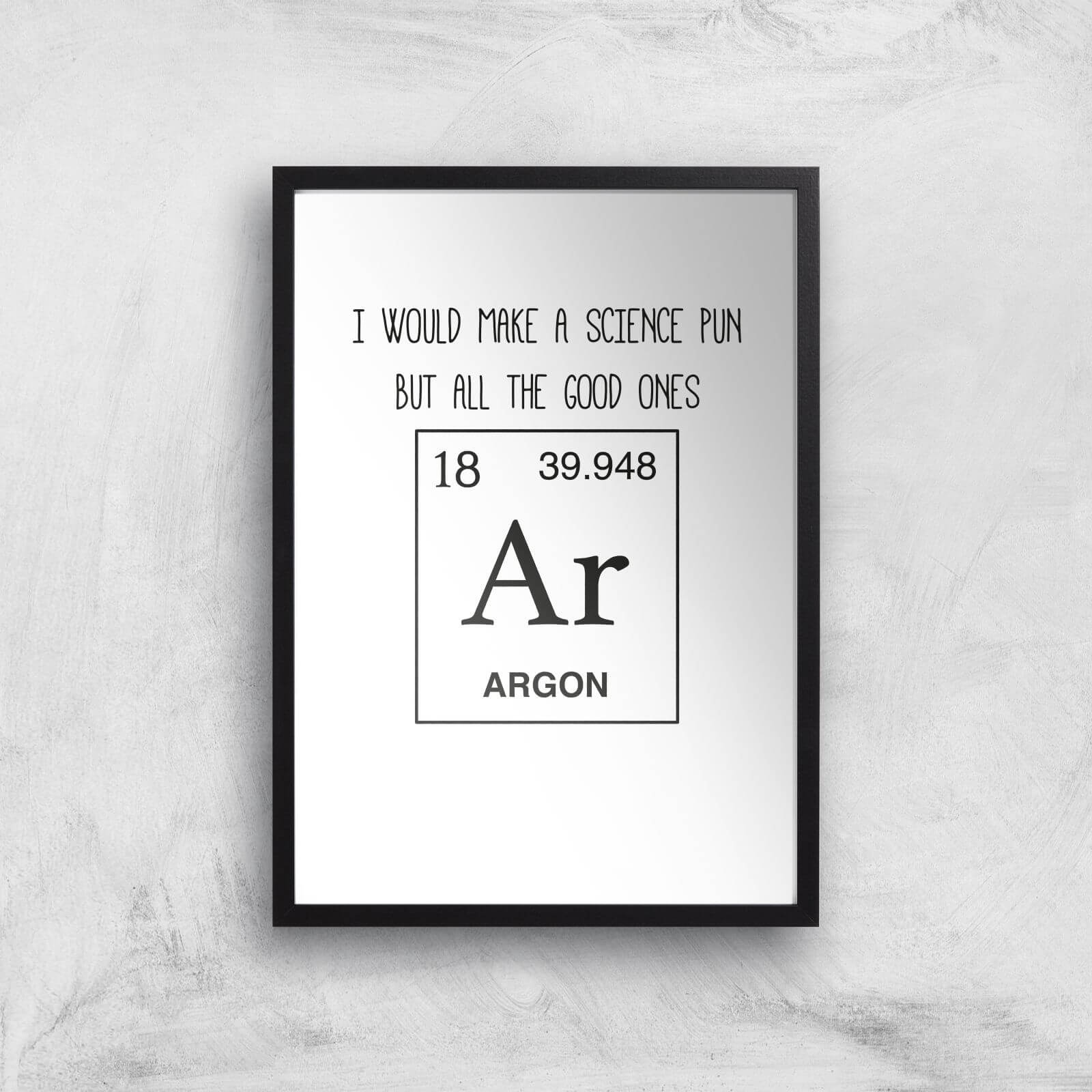 Periodic Pun Art Print - A3 - Black Frame