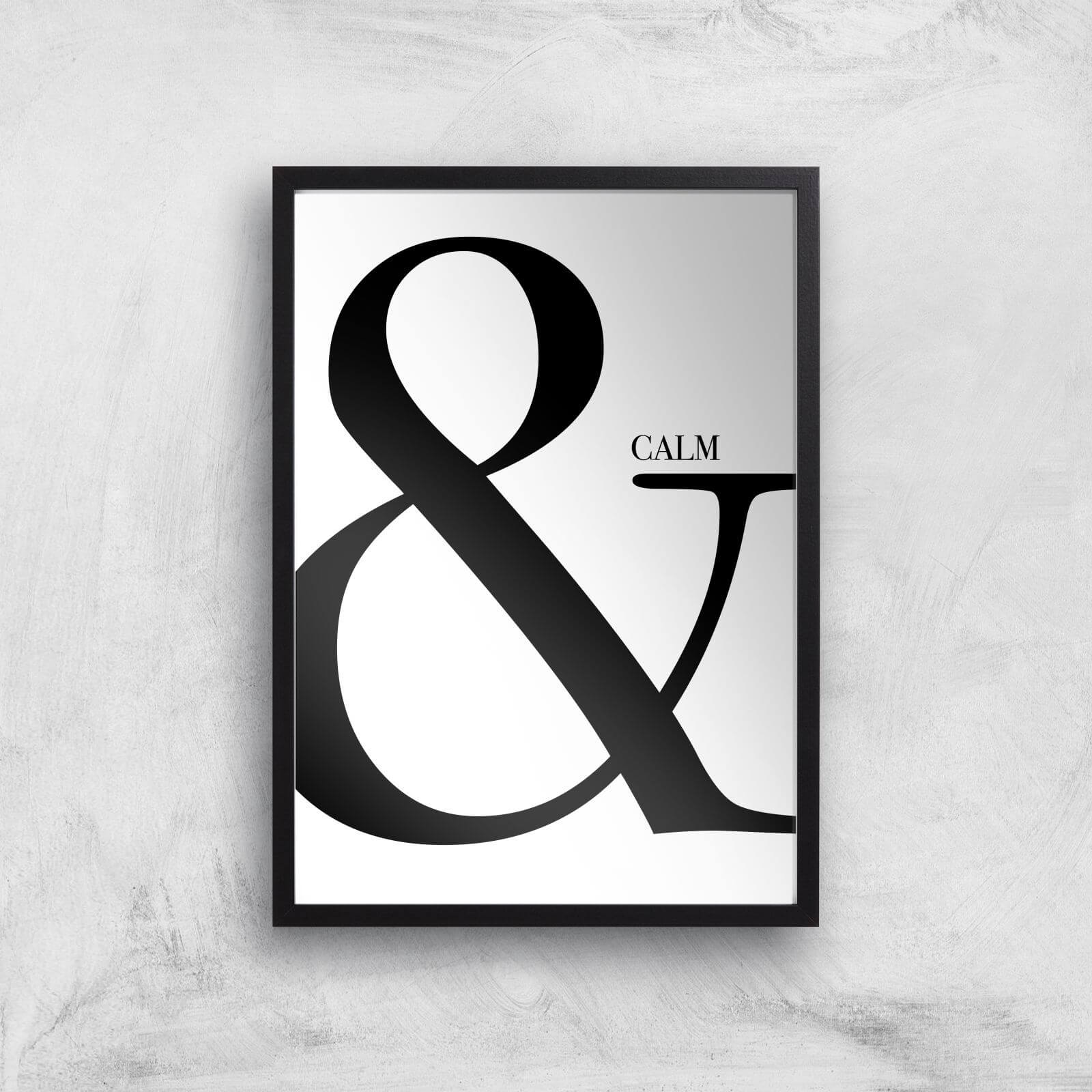 & Calm Art Print - A3 - Black Frame