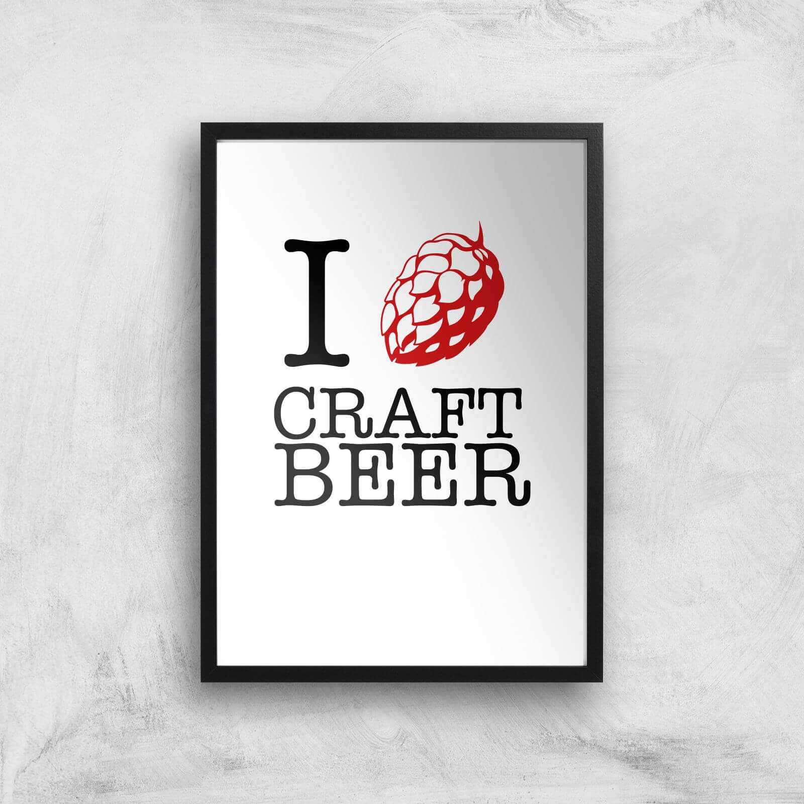 I Hop Craft Beer Art Print - A3 - Black Frame