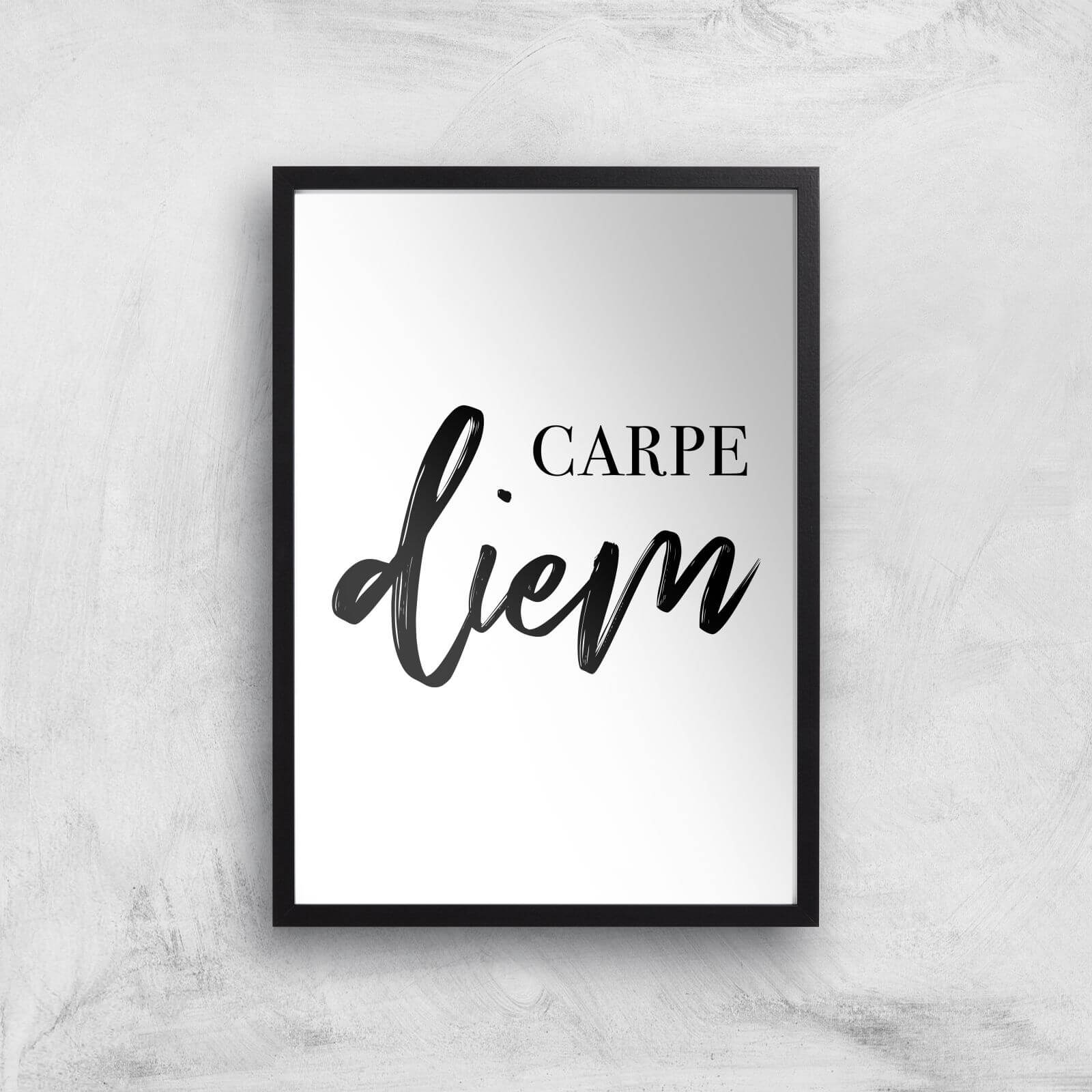 Carpe Diem Art Print - A3 - Black Frame