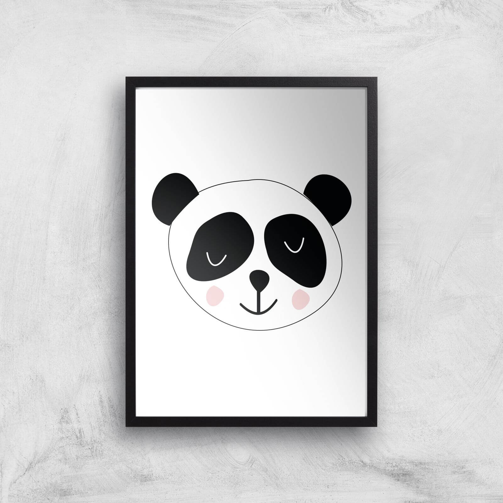 Panda Art Print - A3 - Black Frame