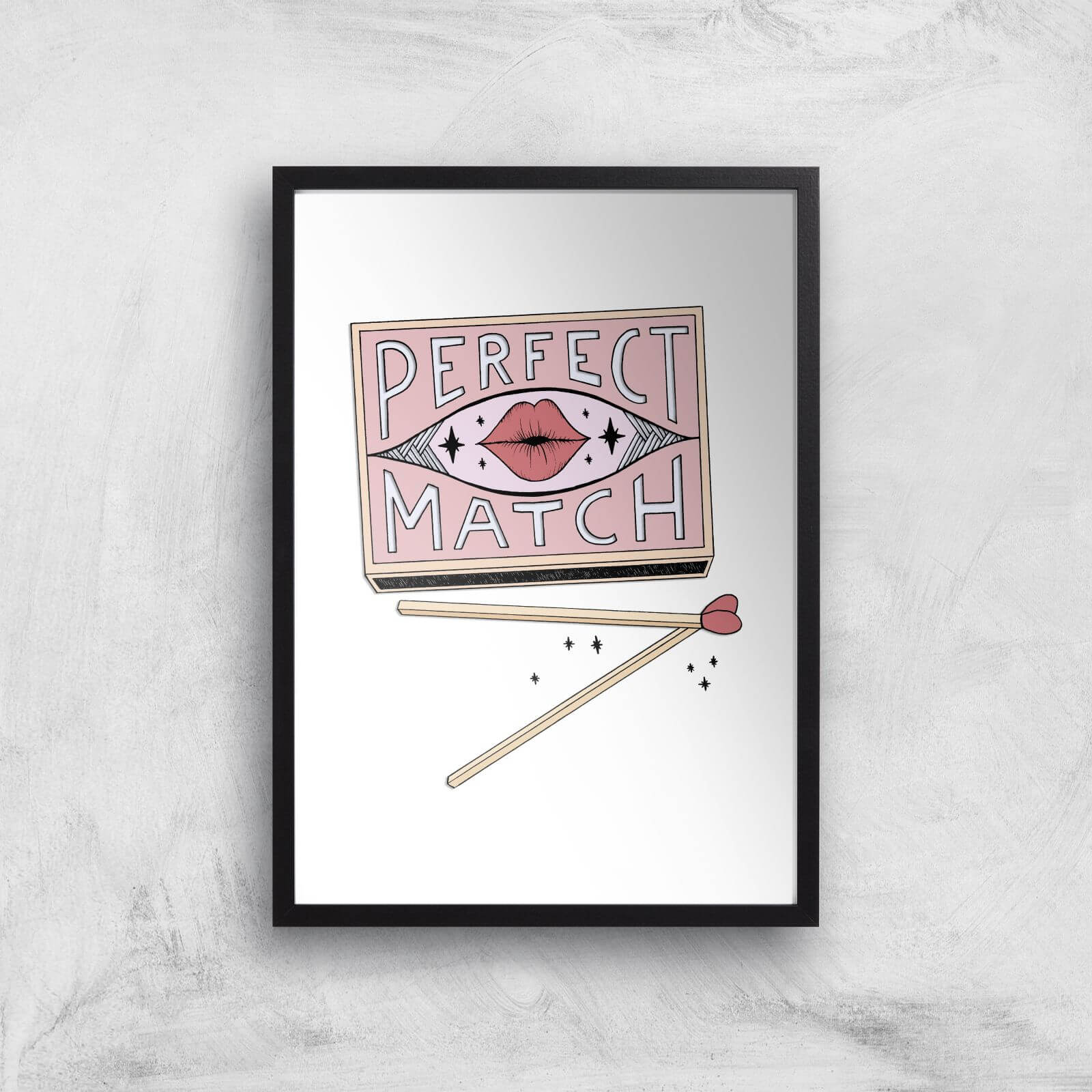 Perfect Match Art Print - A3 - Black Frame