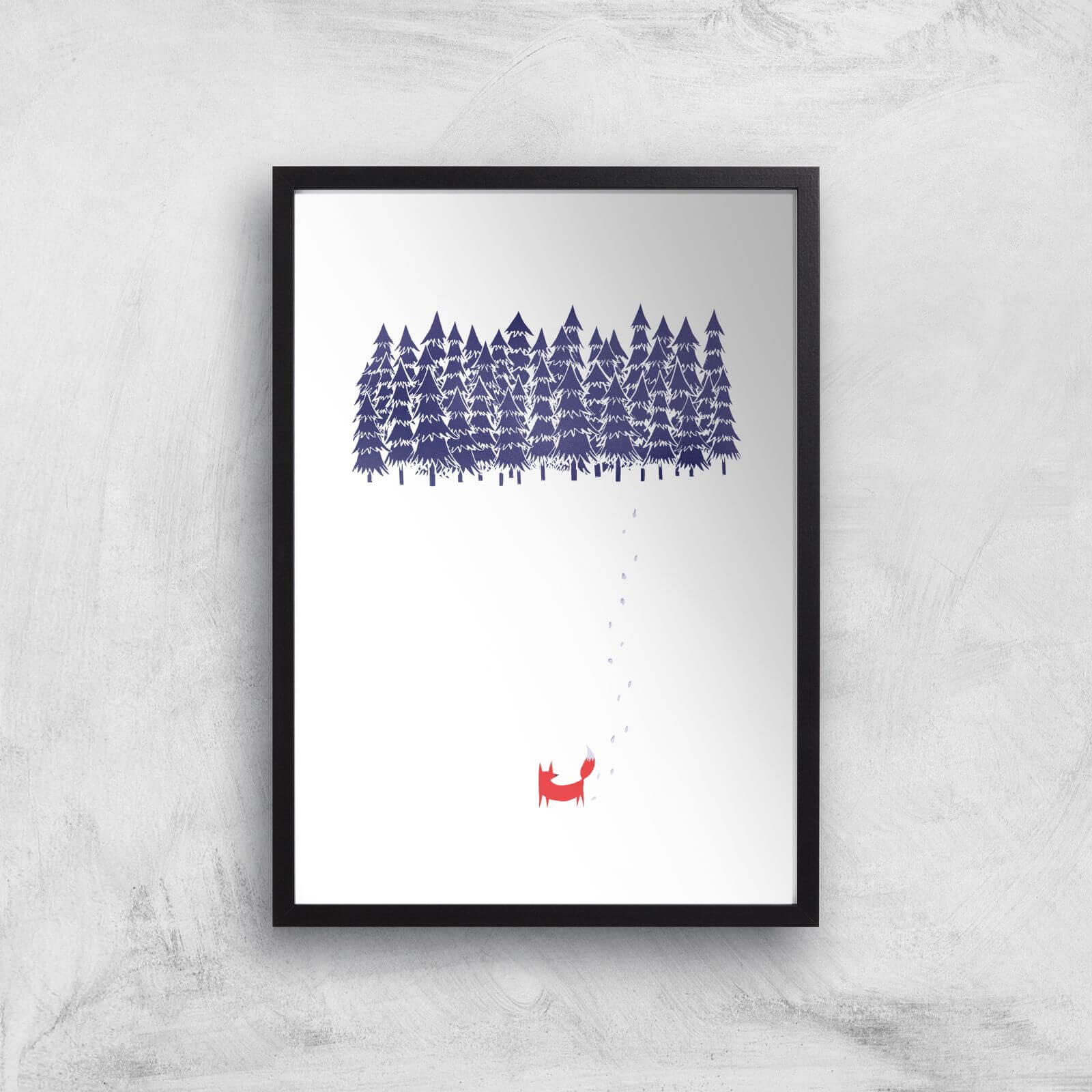 Alone In The Forest Art Print - A3 - Black Frame