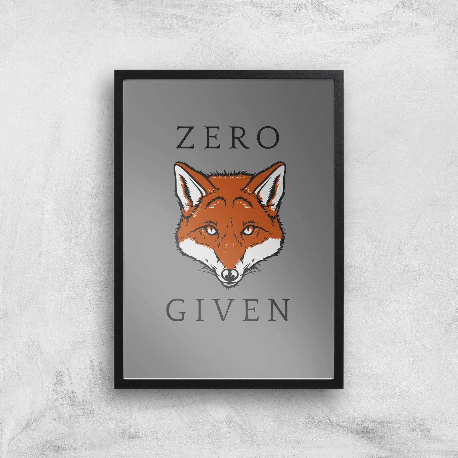 Zero Fox Given Art Print - A3 - Black Frame
