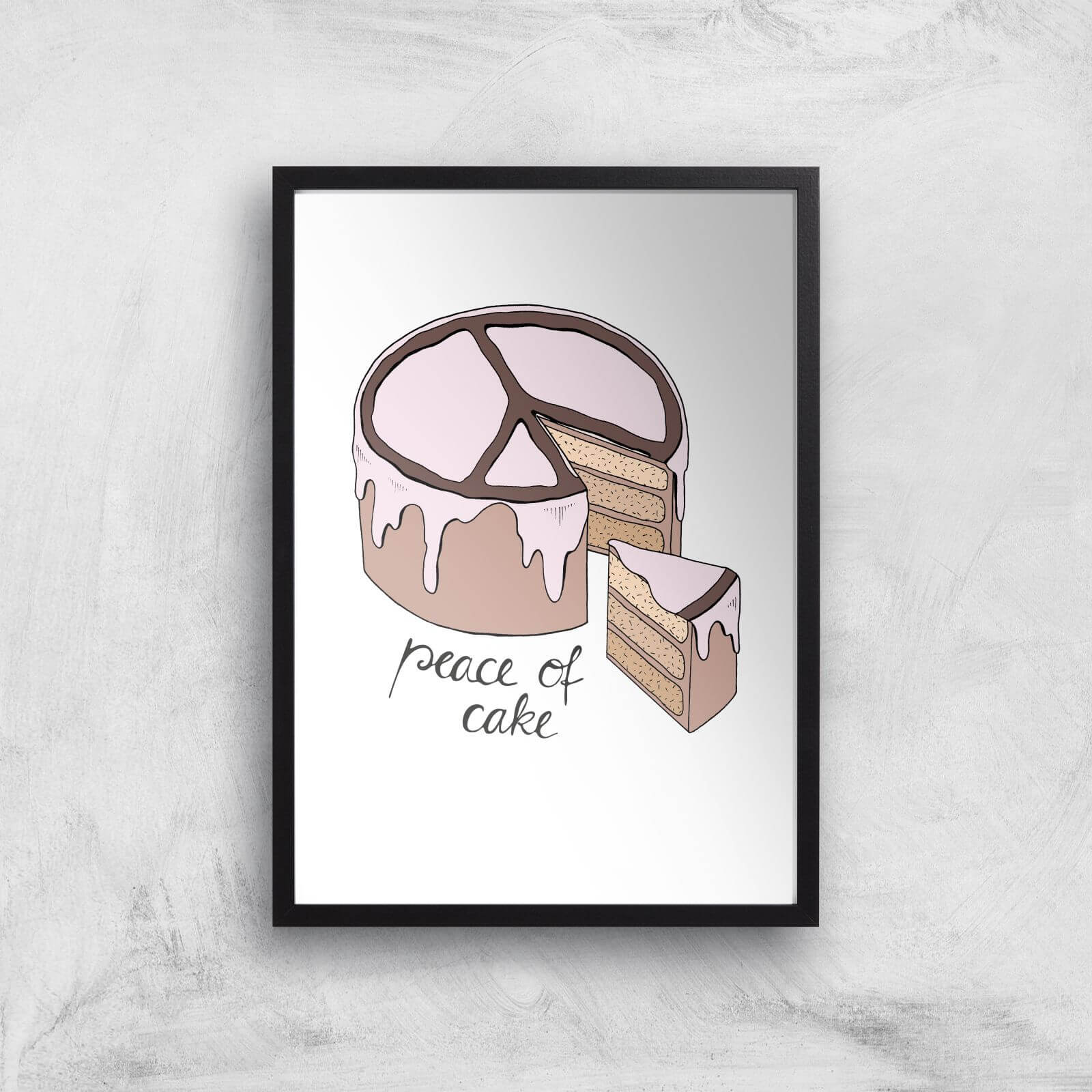 Peace Of Cake Art Print - A3 - Black Frame