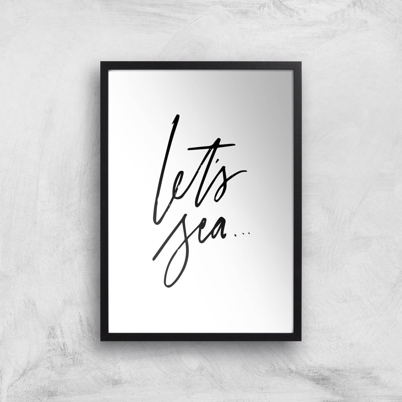 Let's Sea Art Print - A3 - Black Frame