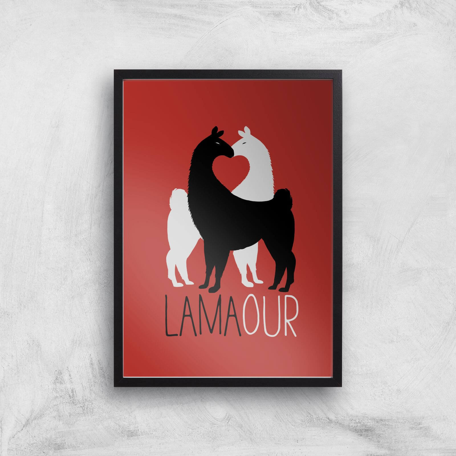 Lamaour Art Print - A3 - Black Frame