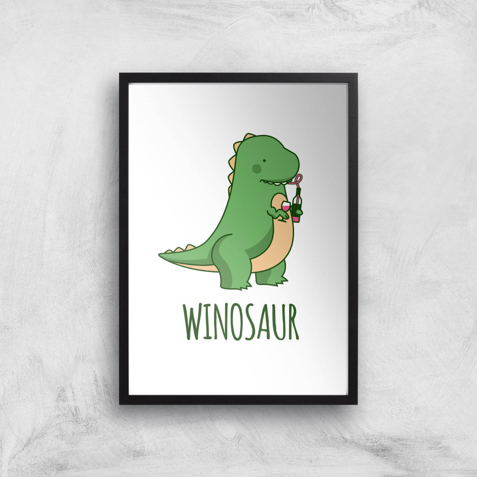 Winosaur Art Print - A3 - Black Frame