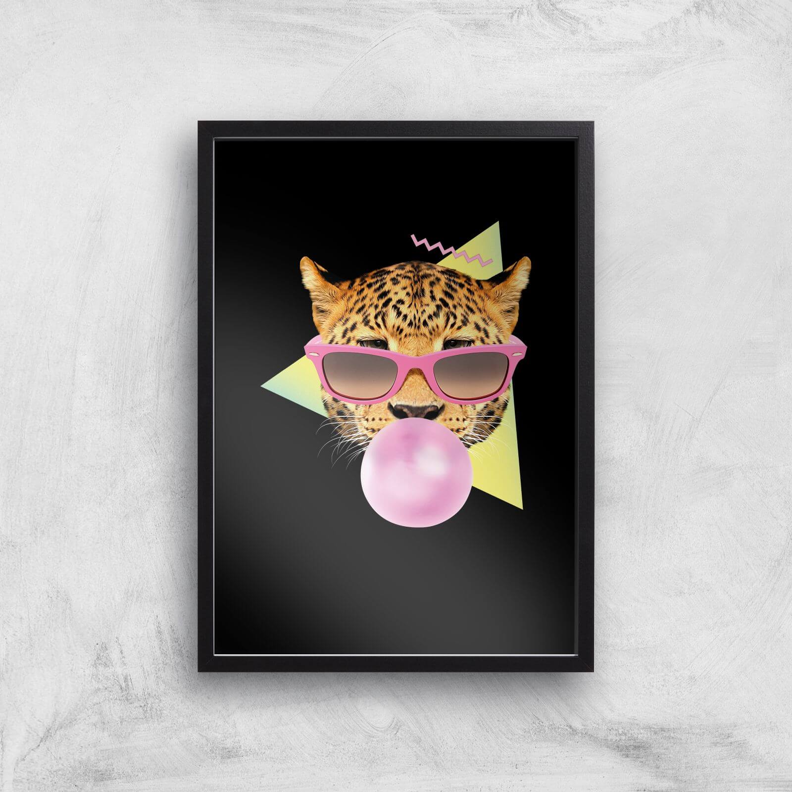 Bubblegum Leo Art Print - A3 - Black Frame