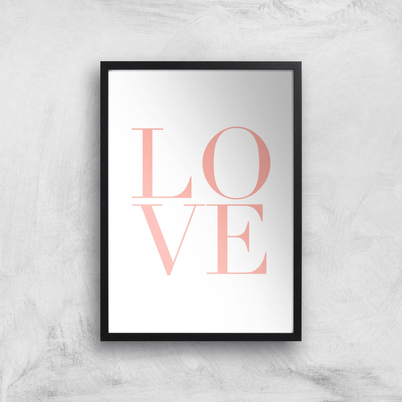 PlanetA444 LOVE Art Print - A3 - Black Frame
