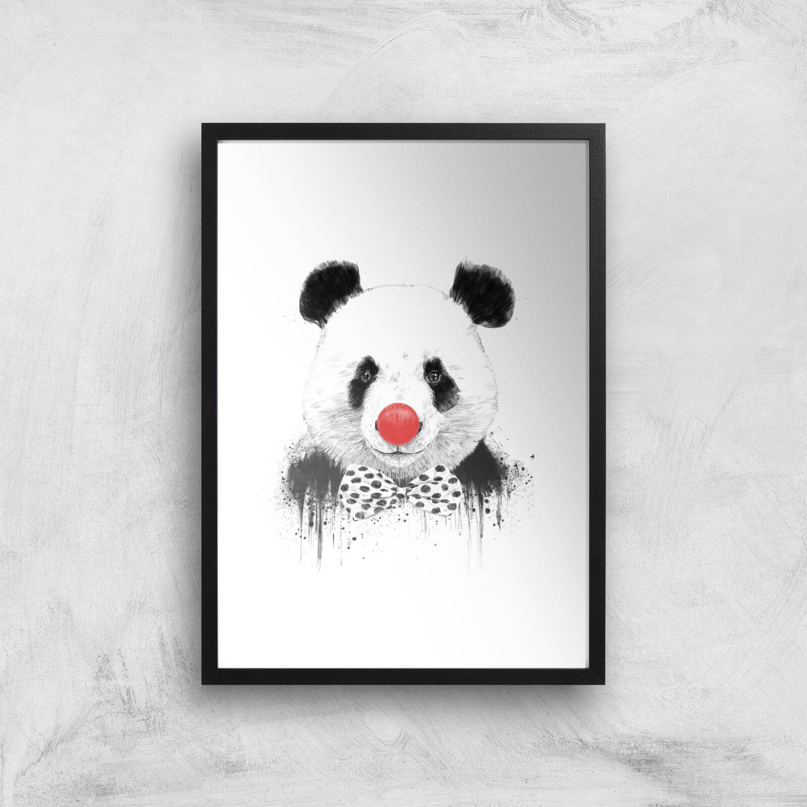 Balazs Solti Red Nosed Panda Art Print - A3 - Black Frame
