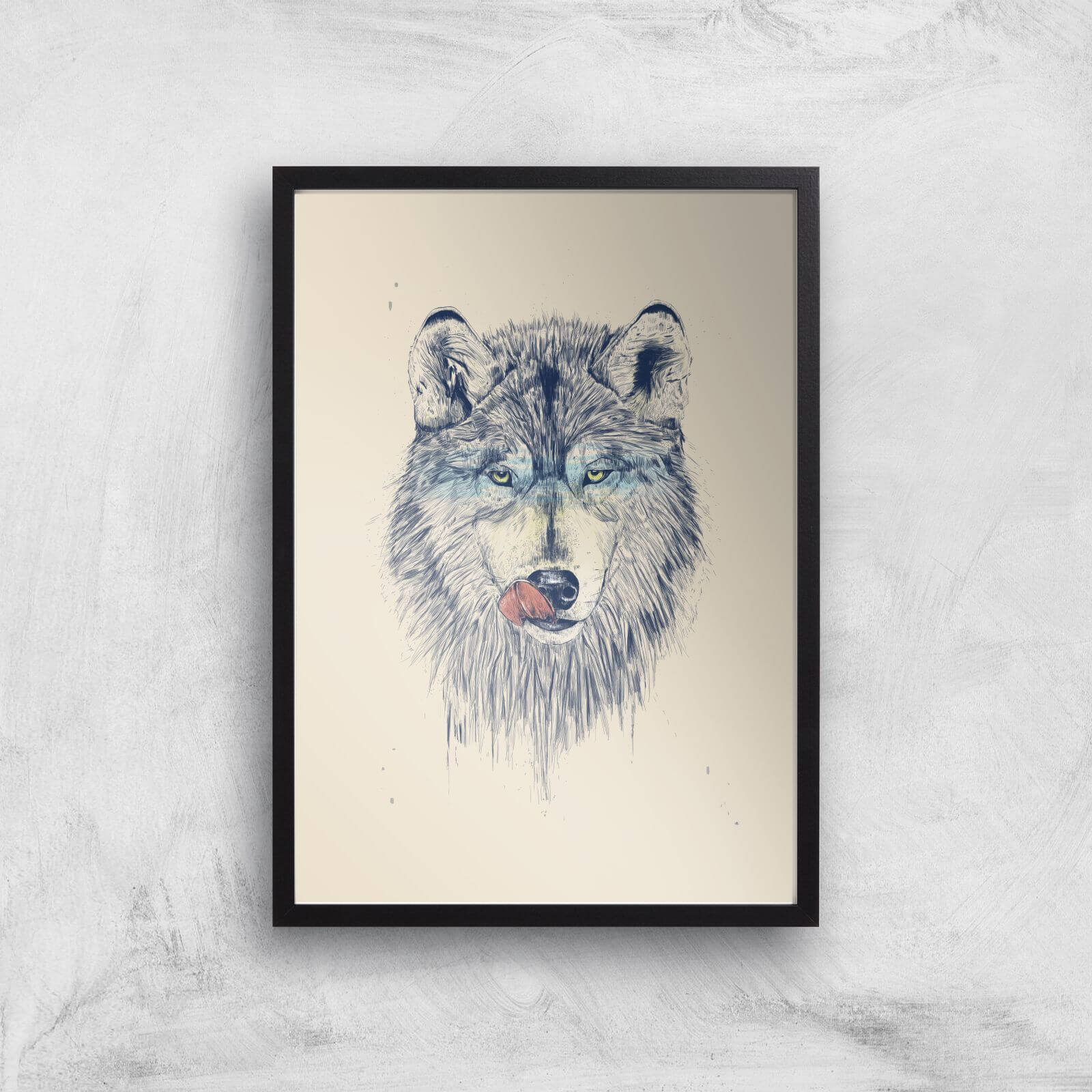 Balazs Solti Wolf Eyes Art Print - A3 - Black Frame