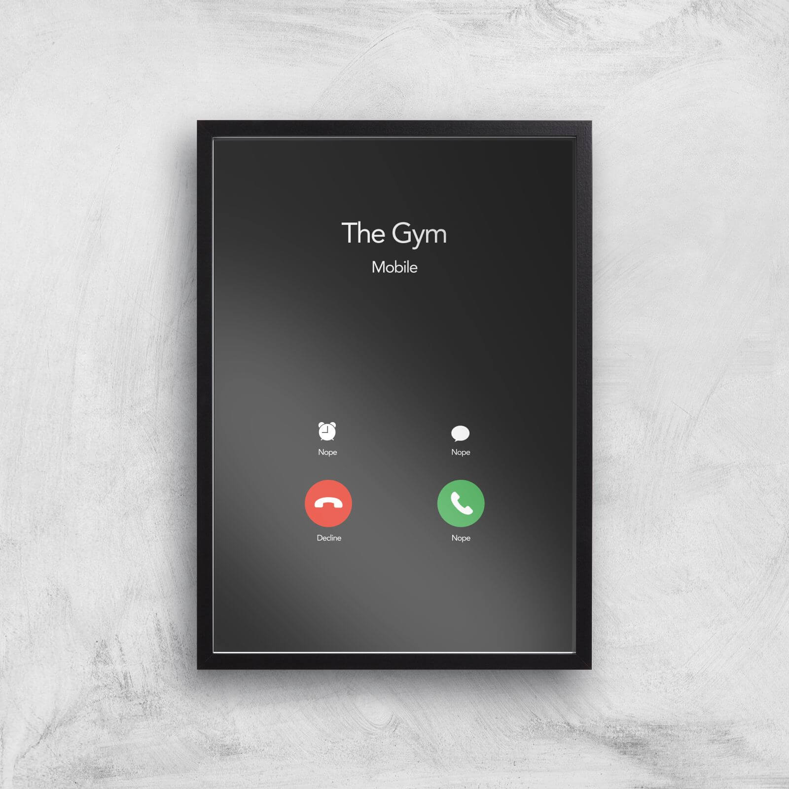 Gym Calling Art Print - A3 - Black Frame