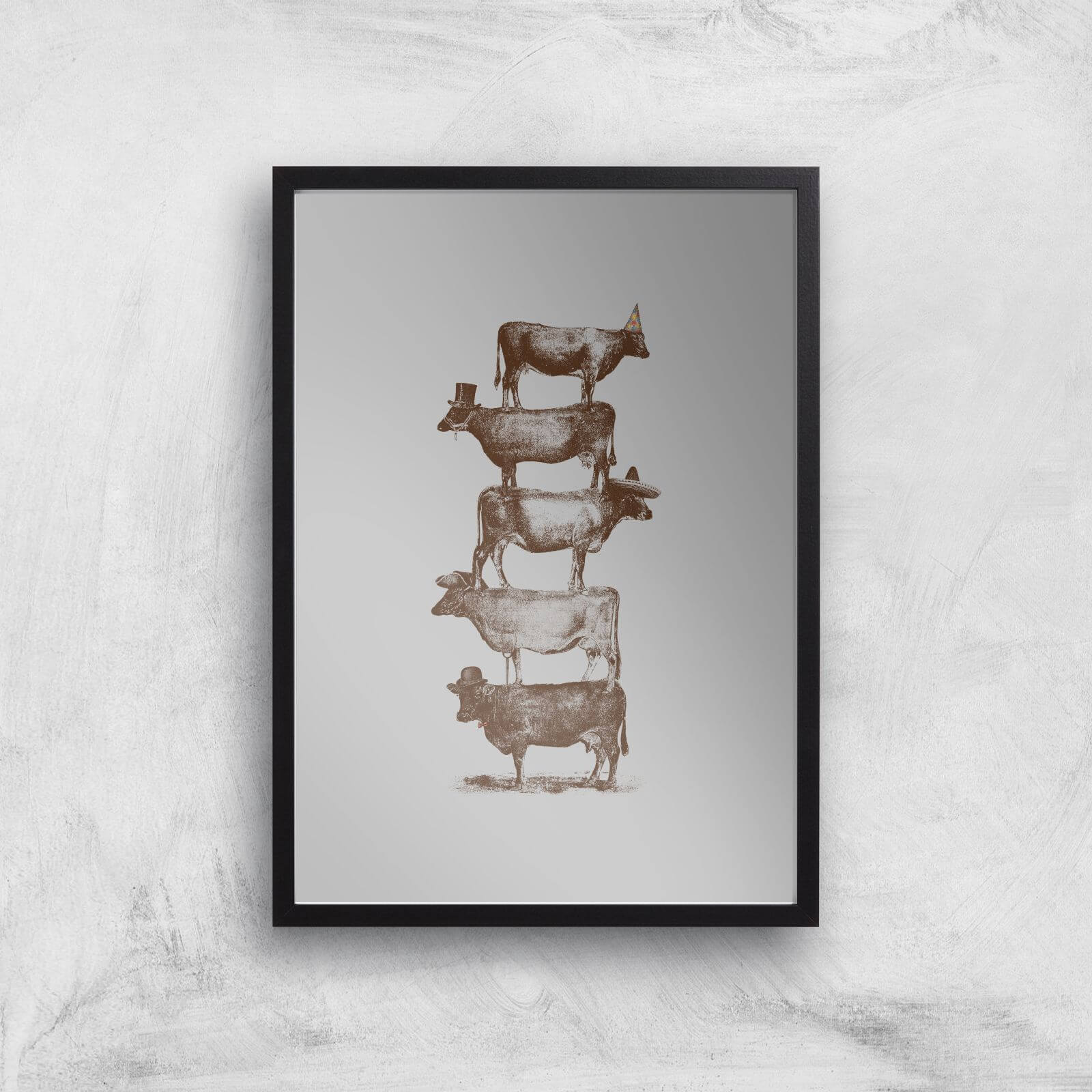 Cow Cow Nuts Art Print - A3 - Black Frame