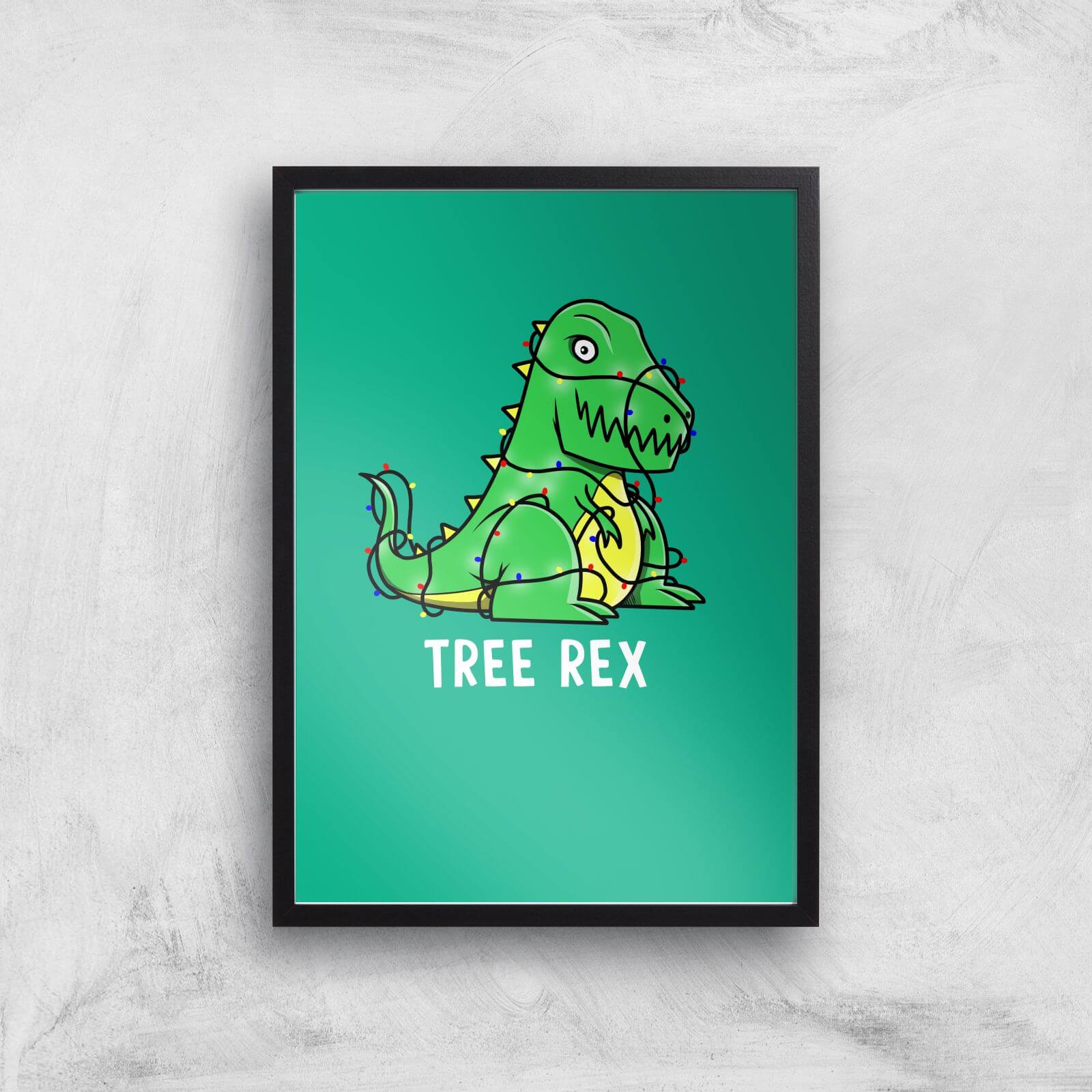 Tree Rex Art Print - A3 - Black Frame