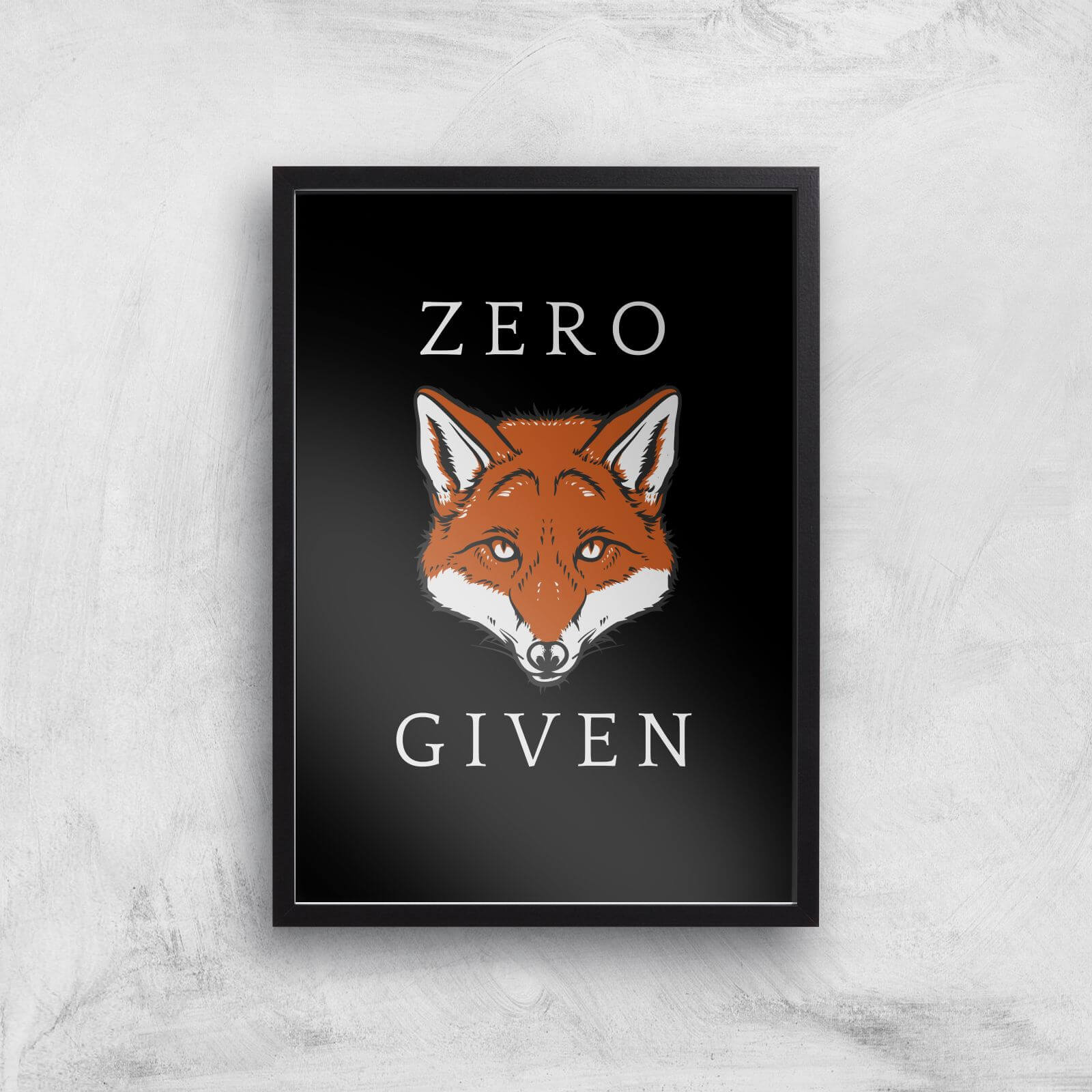 Zero Fox Given Art Print - A3 - Black Frame